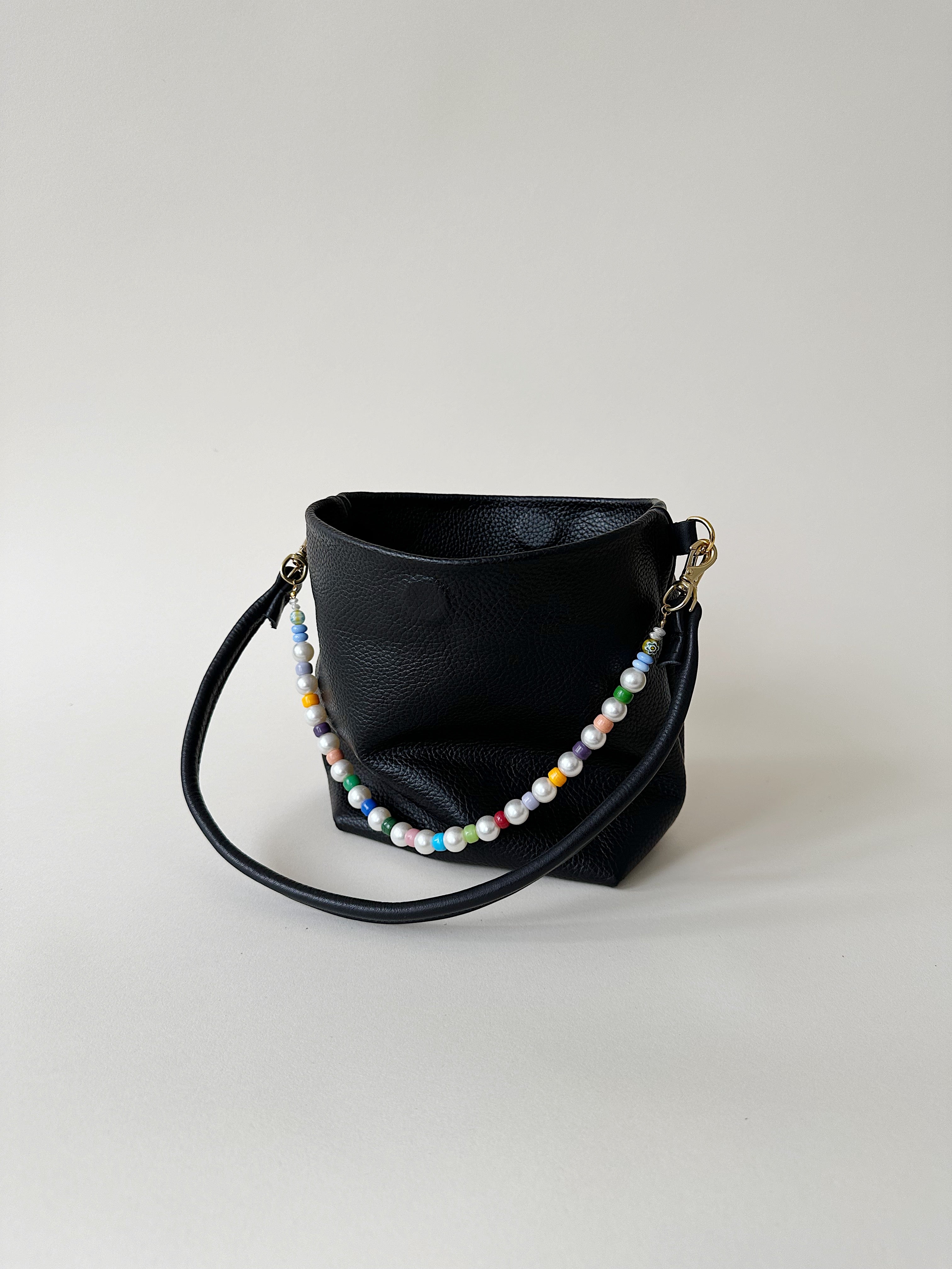 LAWN PARTY Beaded Accessory Strap- Pearl/Square Beads