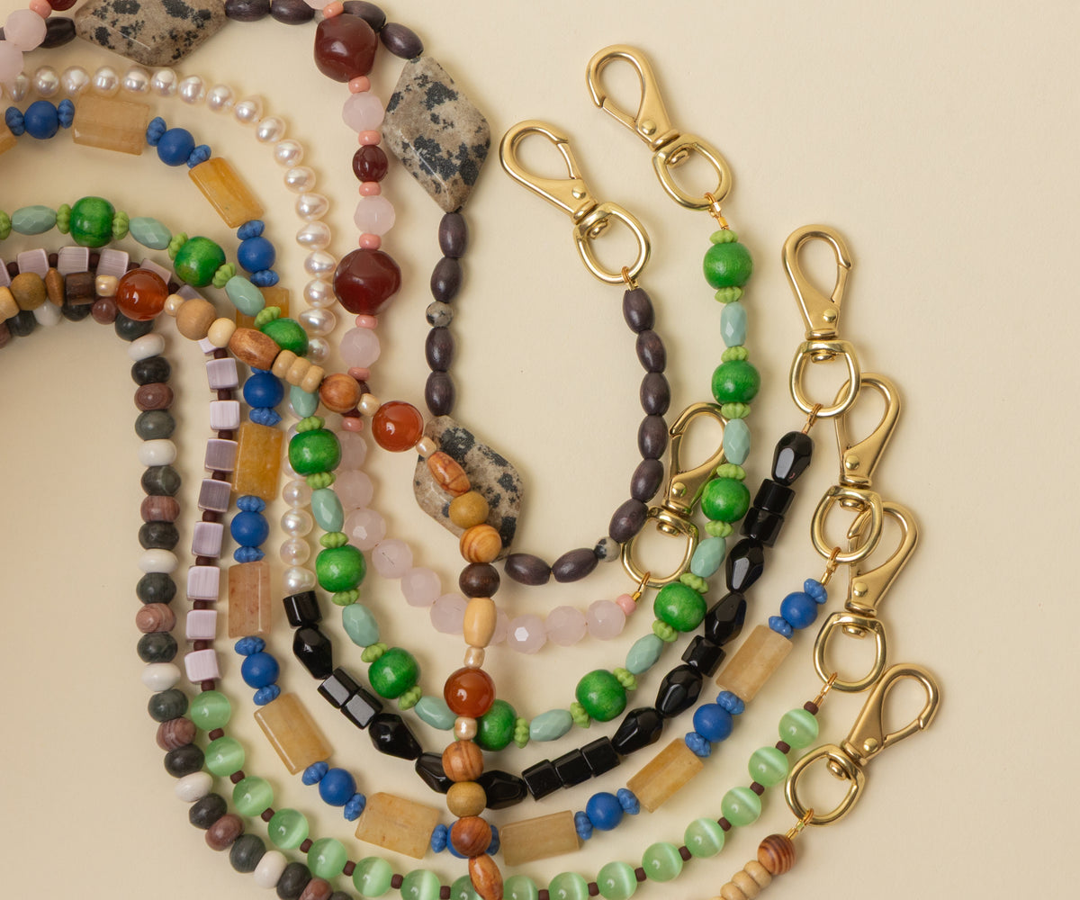 Black Tie Beaded Handle