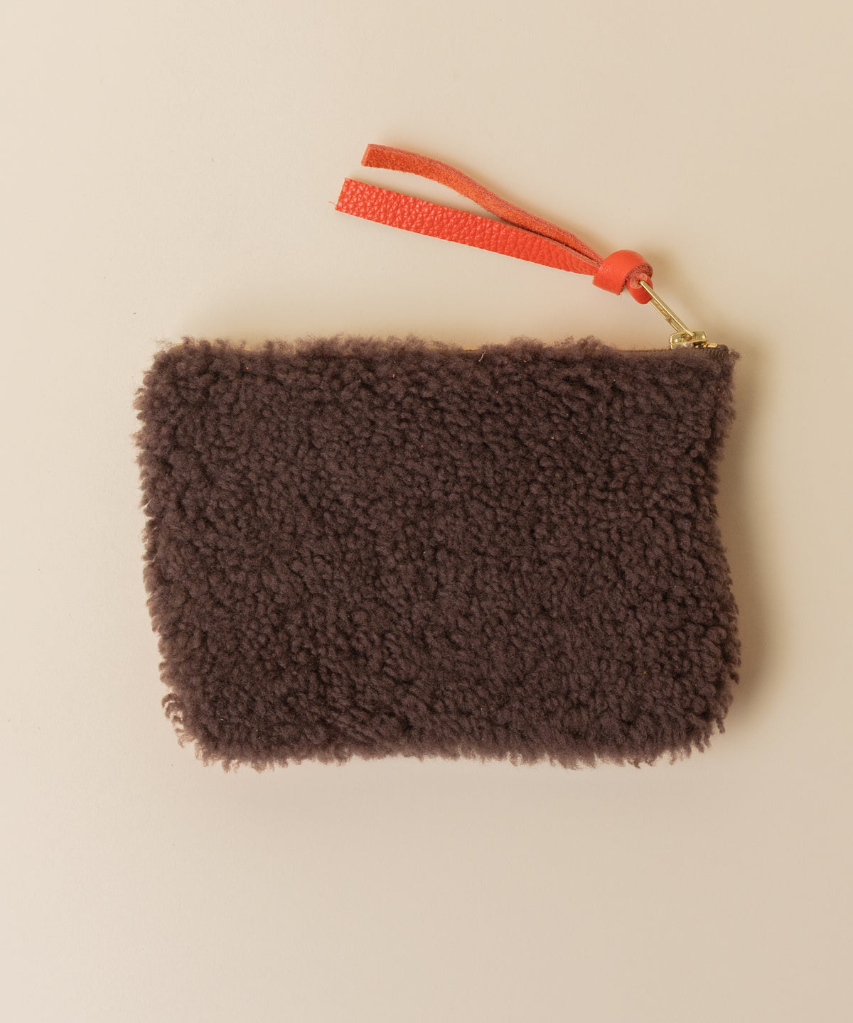 Rorange/Chocolate Lambswool Essential Pouch