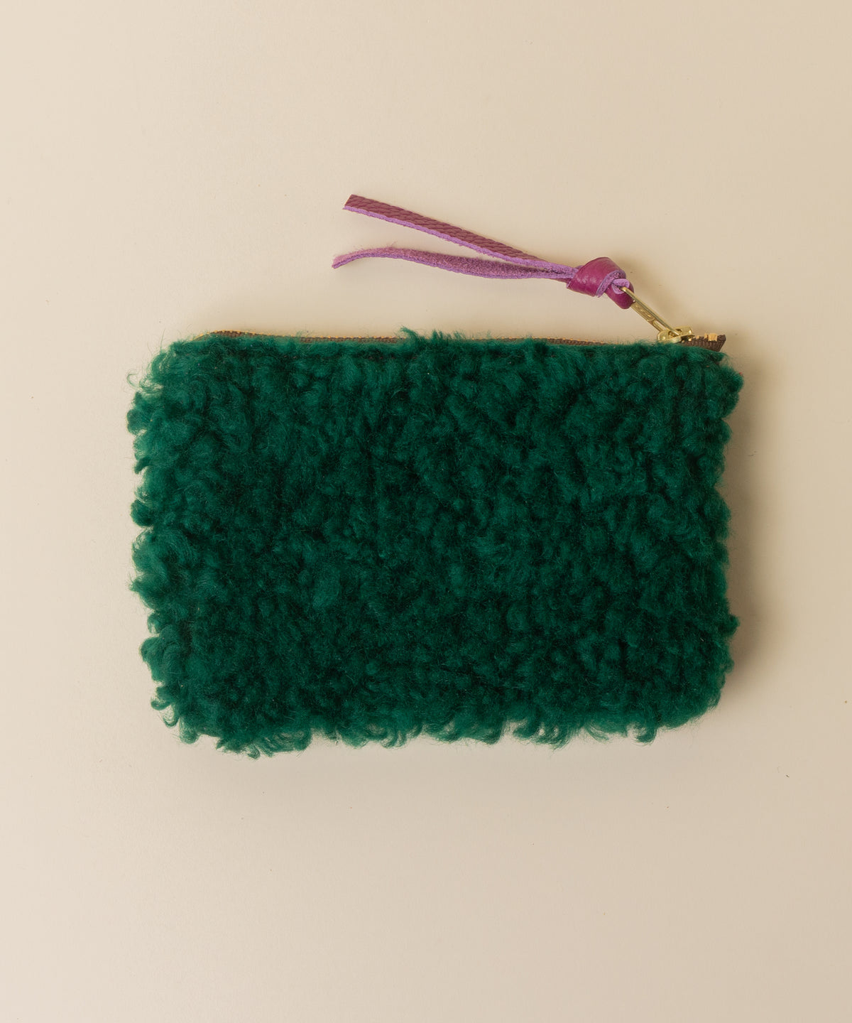 Magenta/Emerald Lambswool Essential Pouch