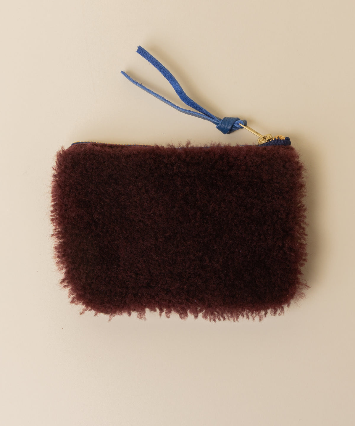 Cobalt/Maroon Lambswool Essential Pouch