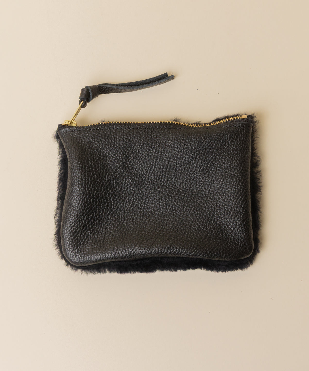 Black/Midnight Navy Lambswool Essential Pouch