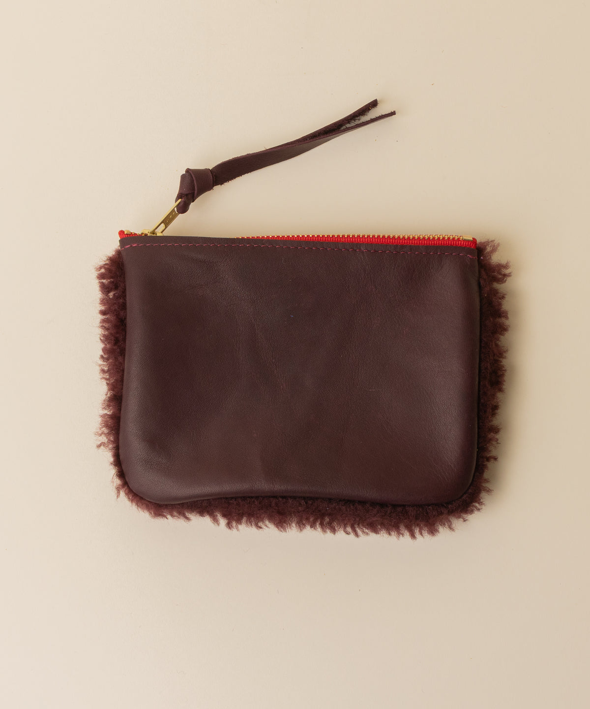 Maroon/Maroon Lambswool Essential Pouch