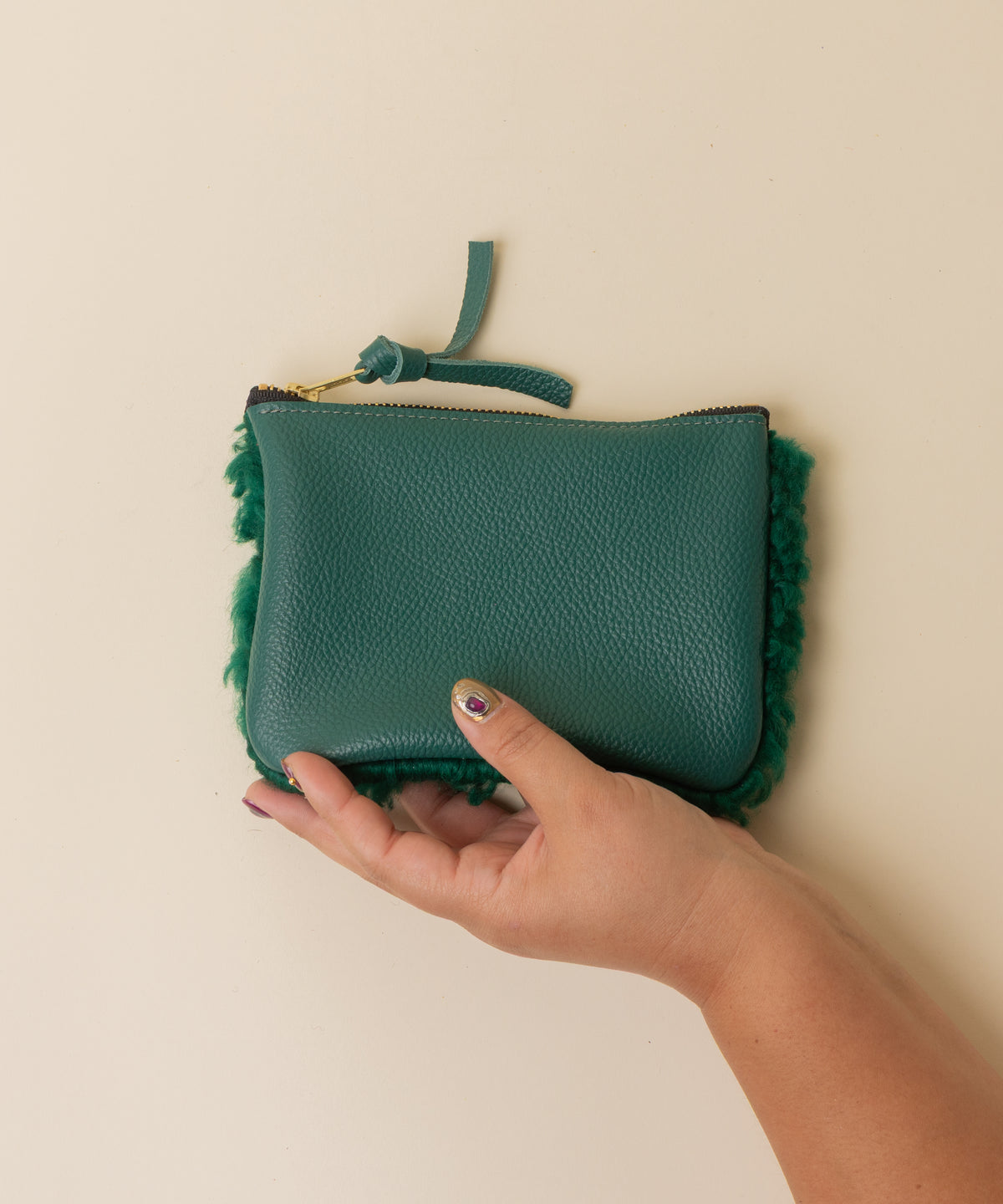 Malachite/Emerald Lambswool Essential Pouch