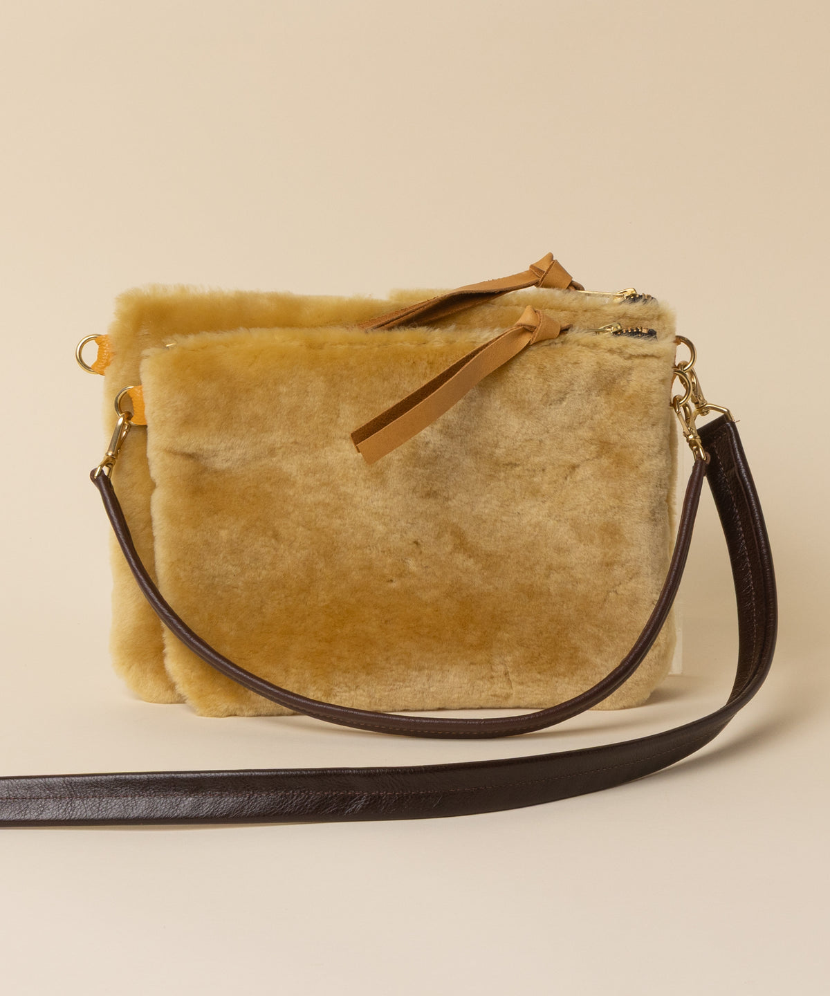 Honeypot/Citrine Shearling Crossbody