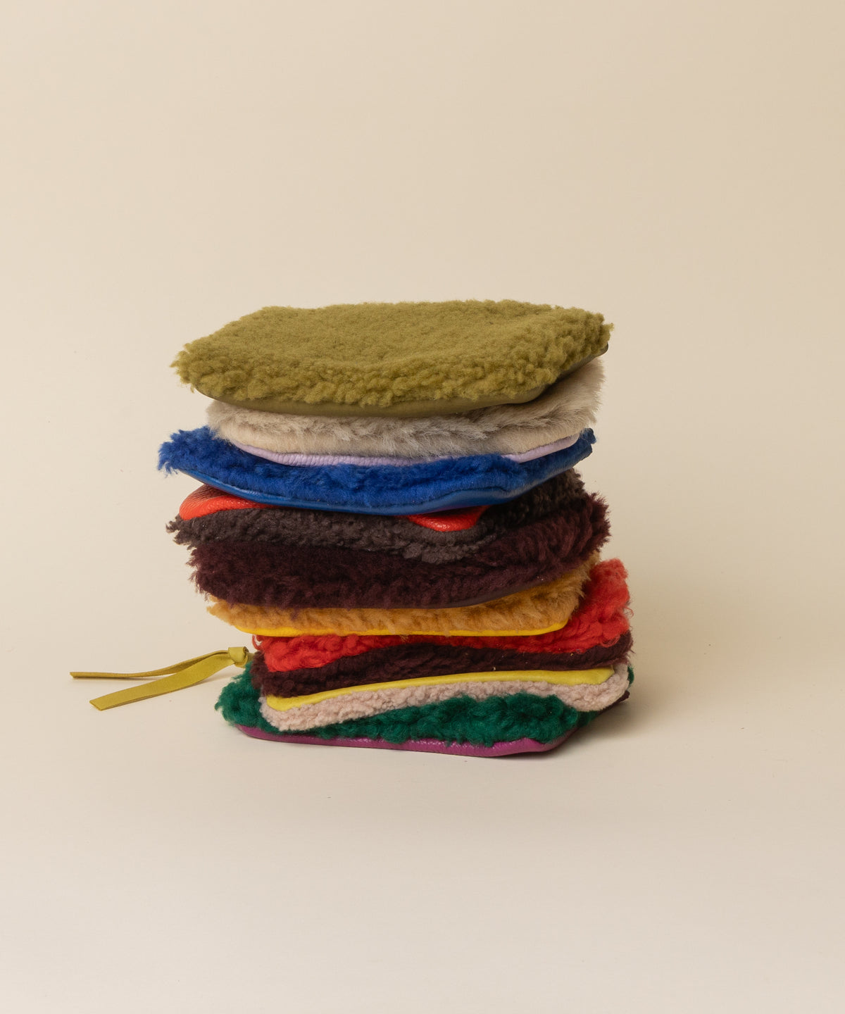 Cobalt/Maroon Lambswool Essential Pouch