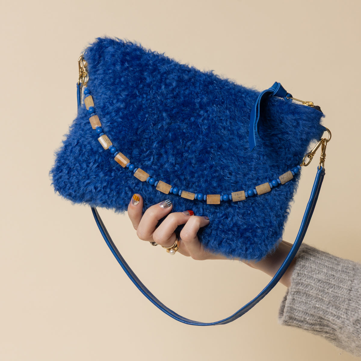 Cornflower Beaded Handle
