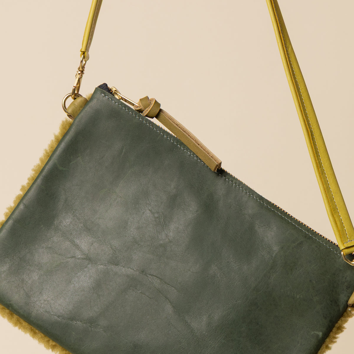 Jade/Kiwi Lambswool Crossbody