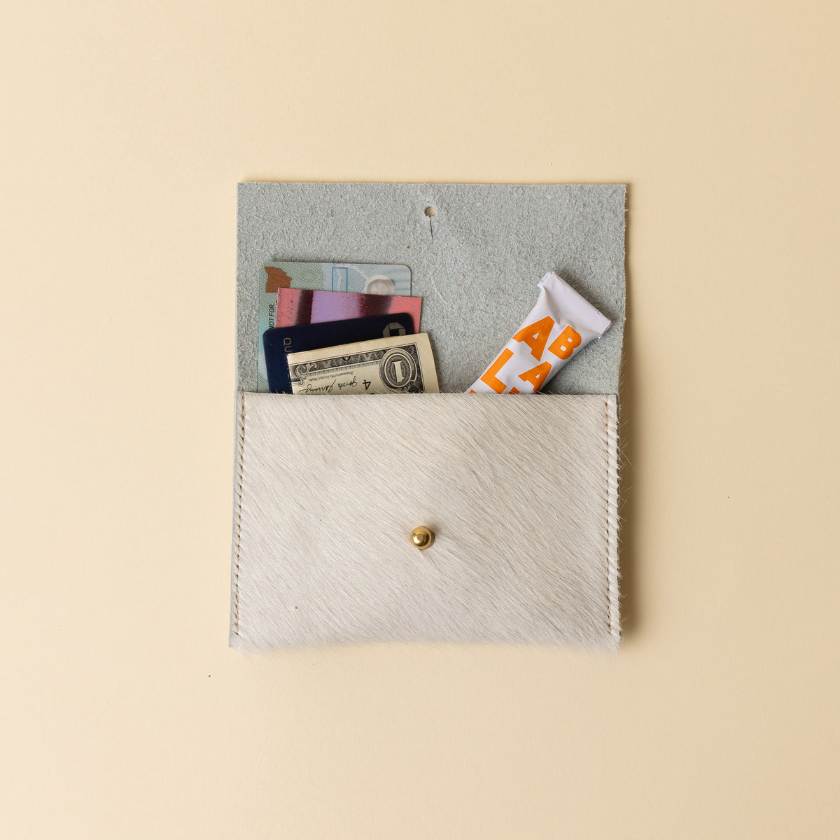Upcycled White Companion Pouch