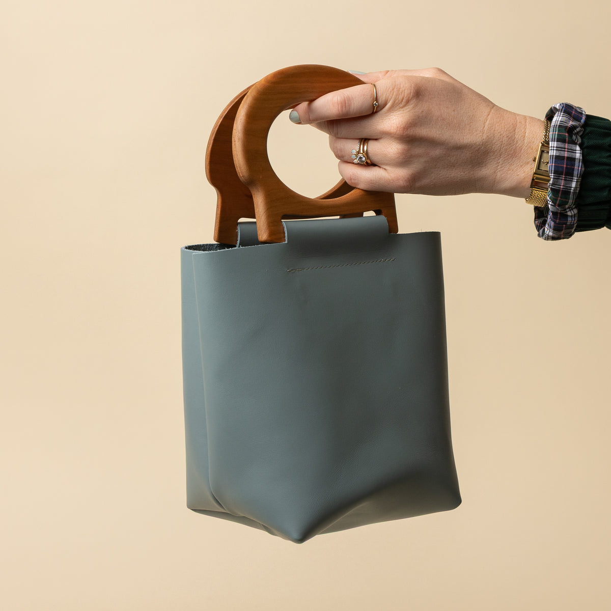 Seafoam/Cherry Mini Picnic Tote