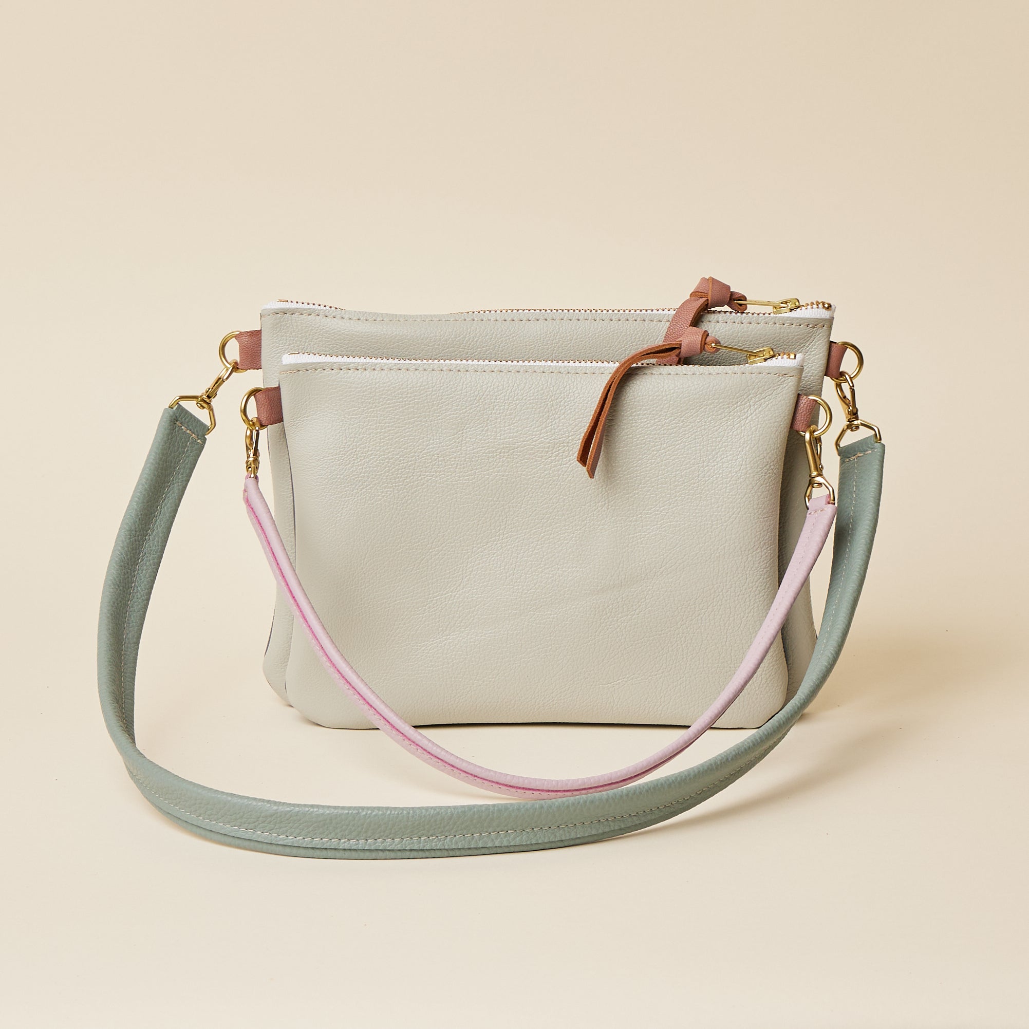 Upcycled Ice Blue/ Upcycled Periwinkle Crossbody