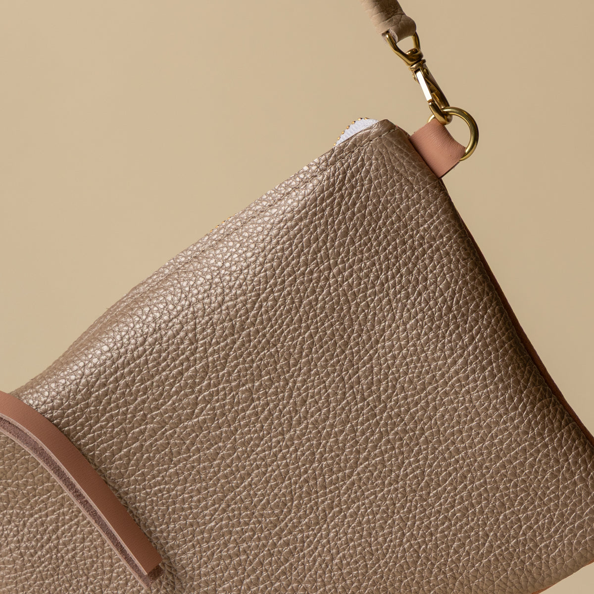 Peach Bellini/Soft Metallic Gold Crossbody
