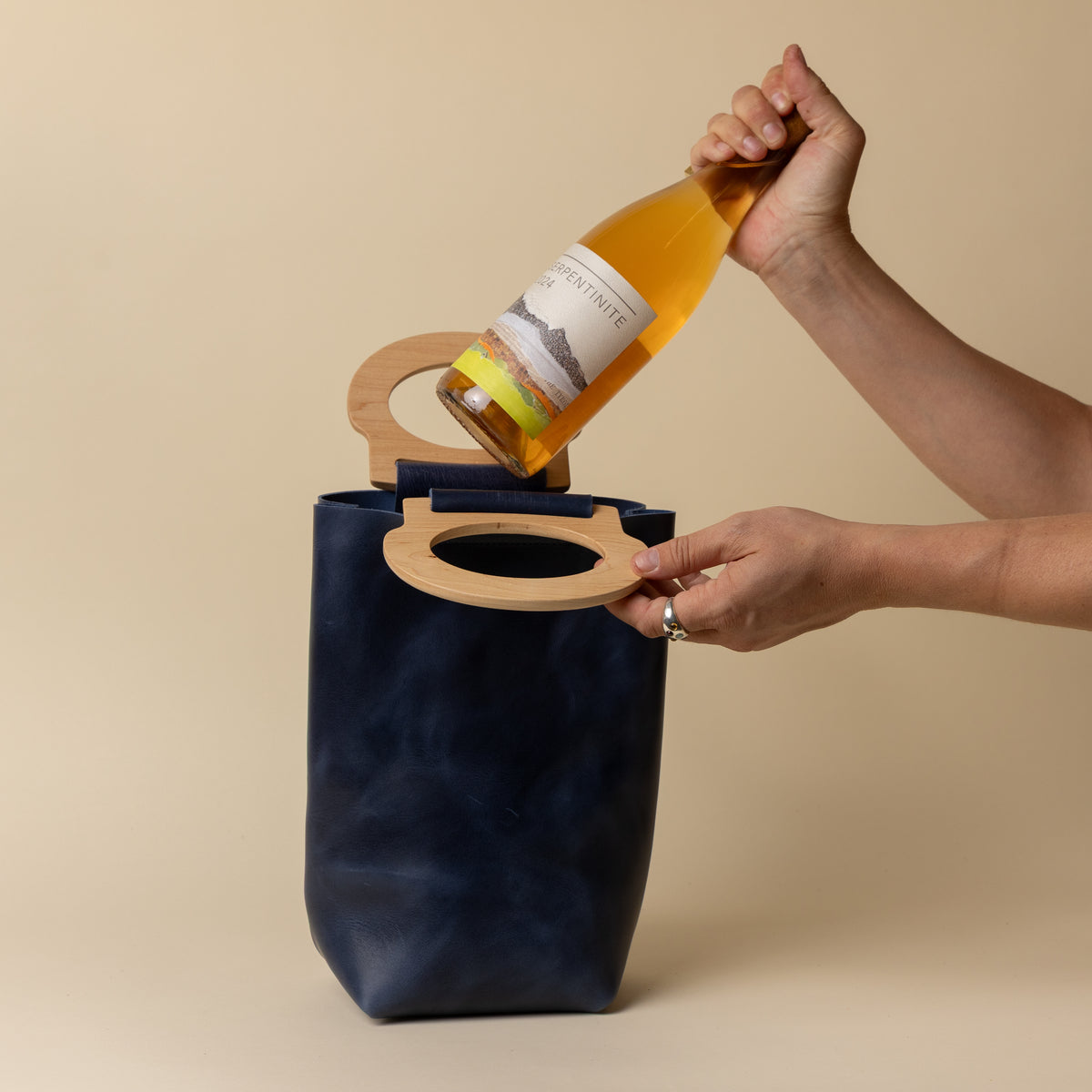 Indigo/White Maple Picnic Tote