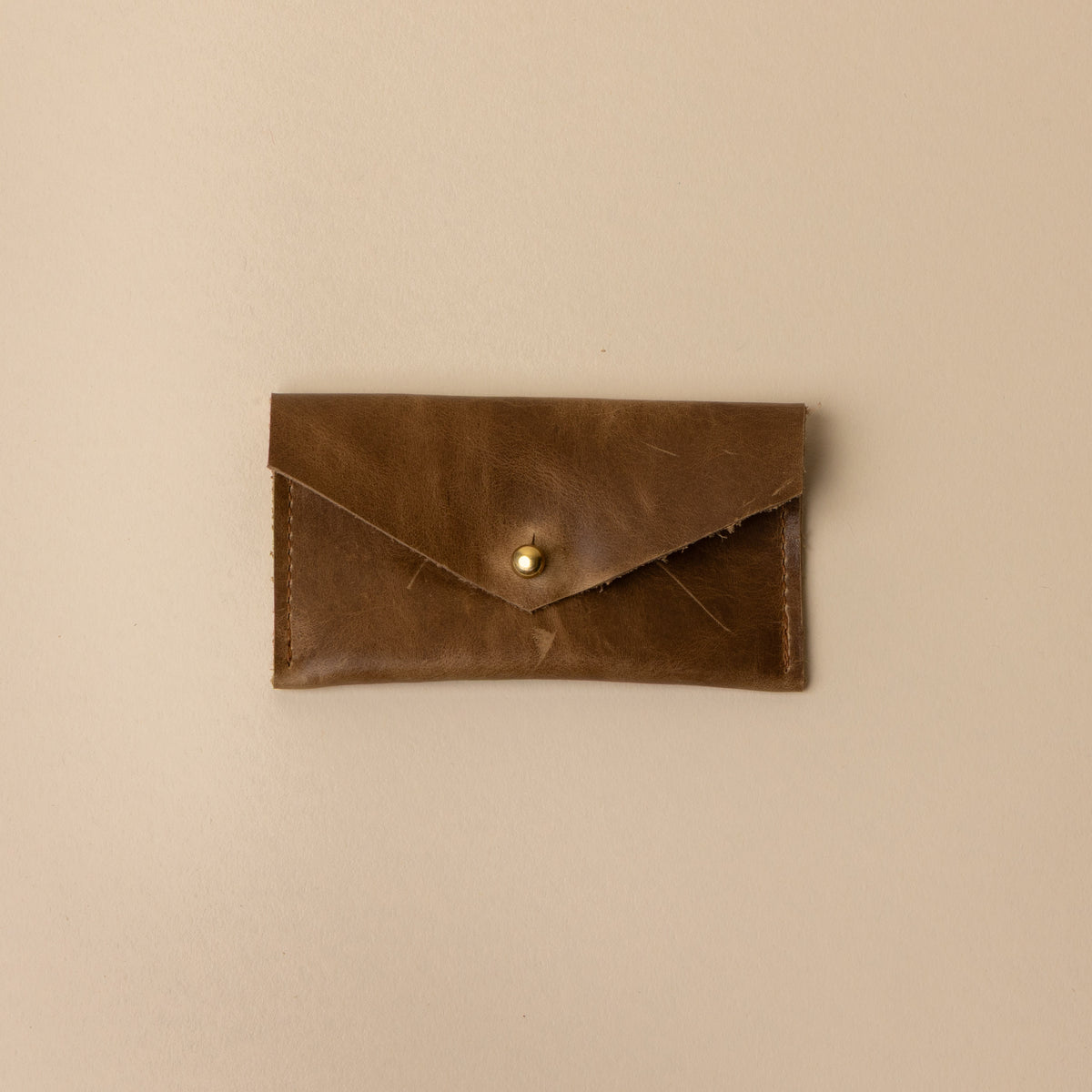 Upcycled Olive Brown Cardholder