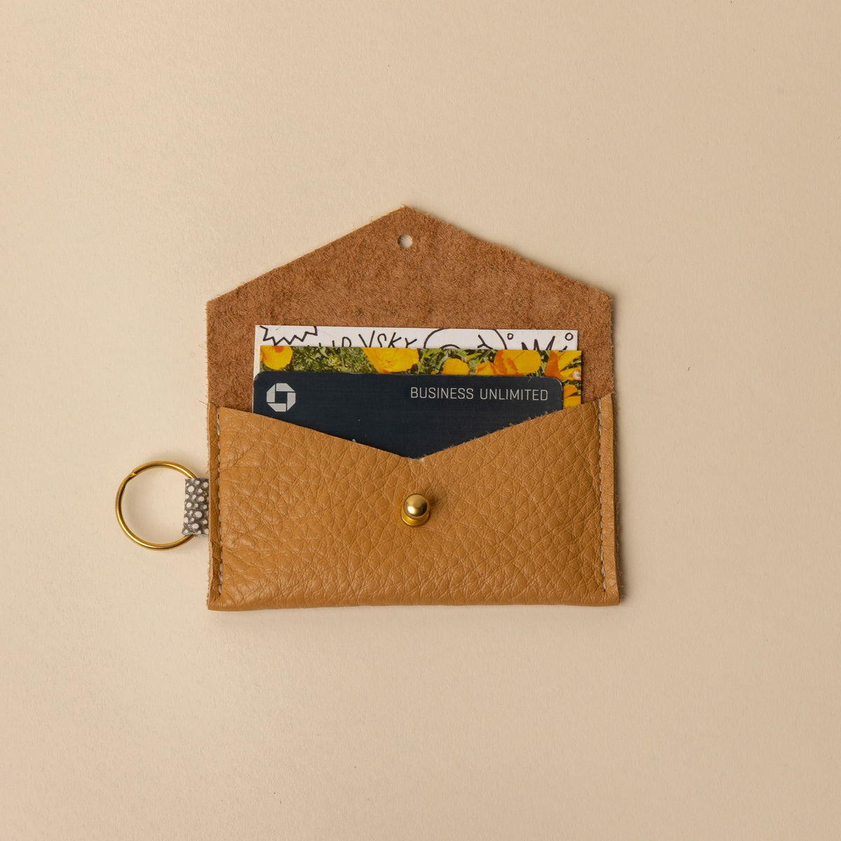 Bright Camel/Speckled Caro Cardholder