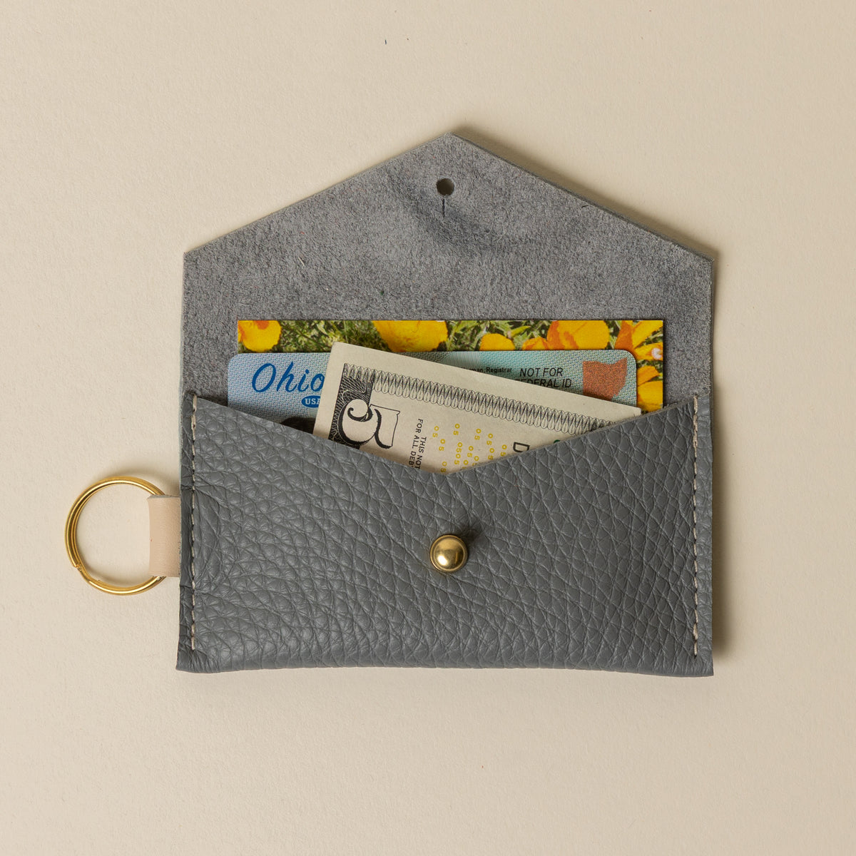 Warm Grey/Ivory Caro Cardholder