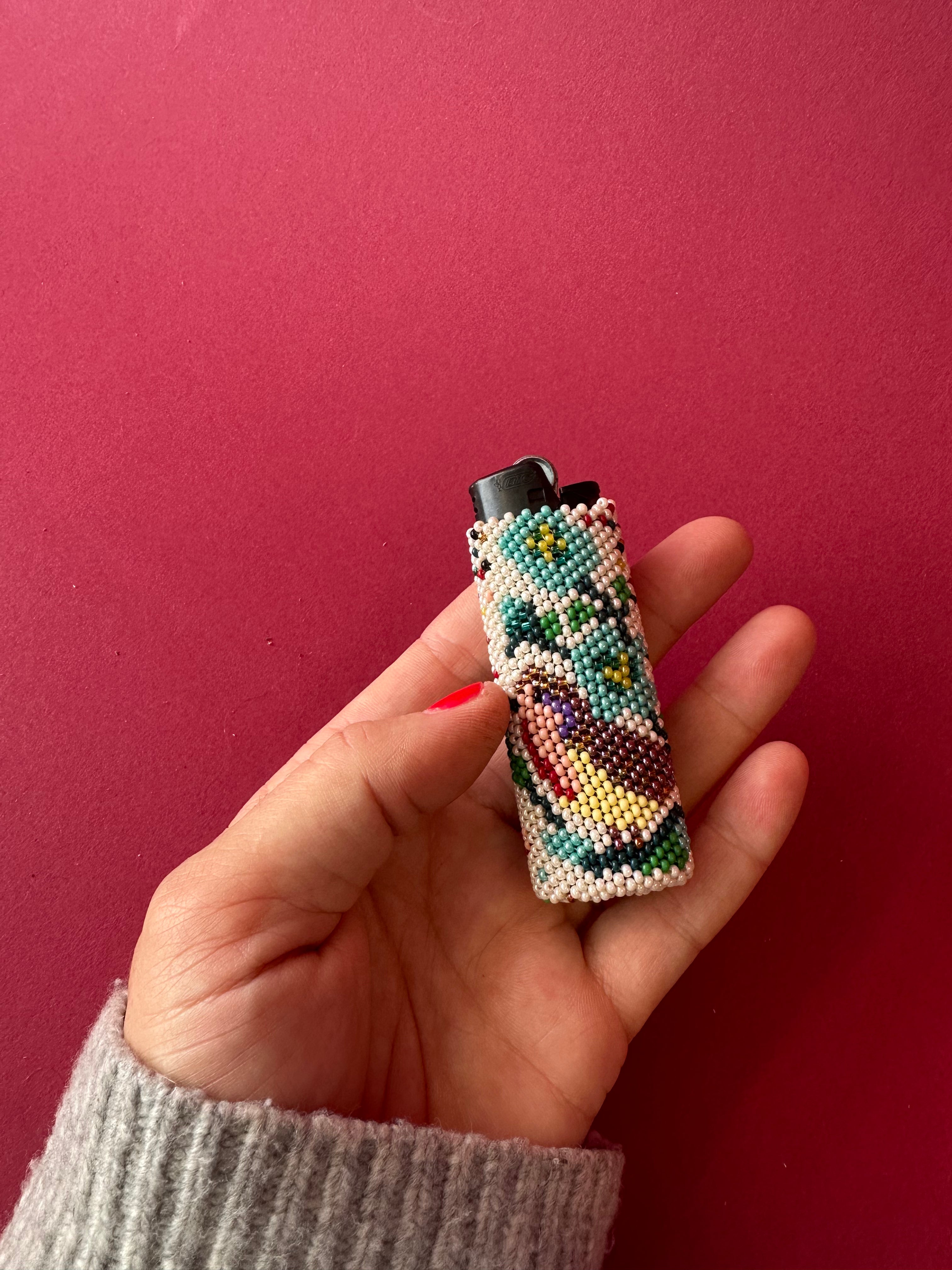 Poppers - Native Beaded Artisan Lighter with Vibrant Colors