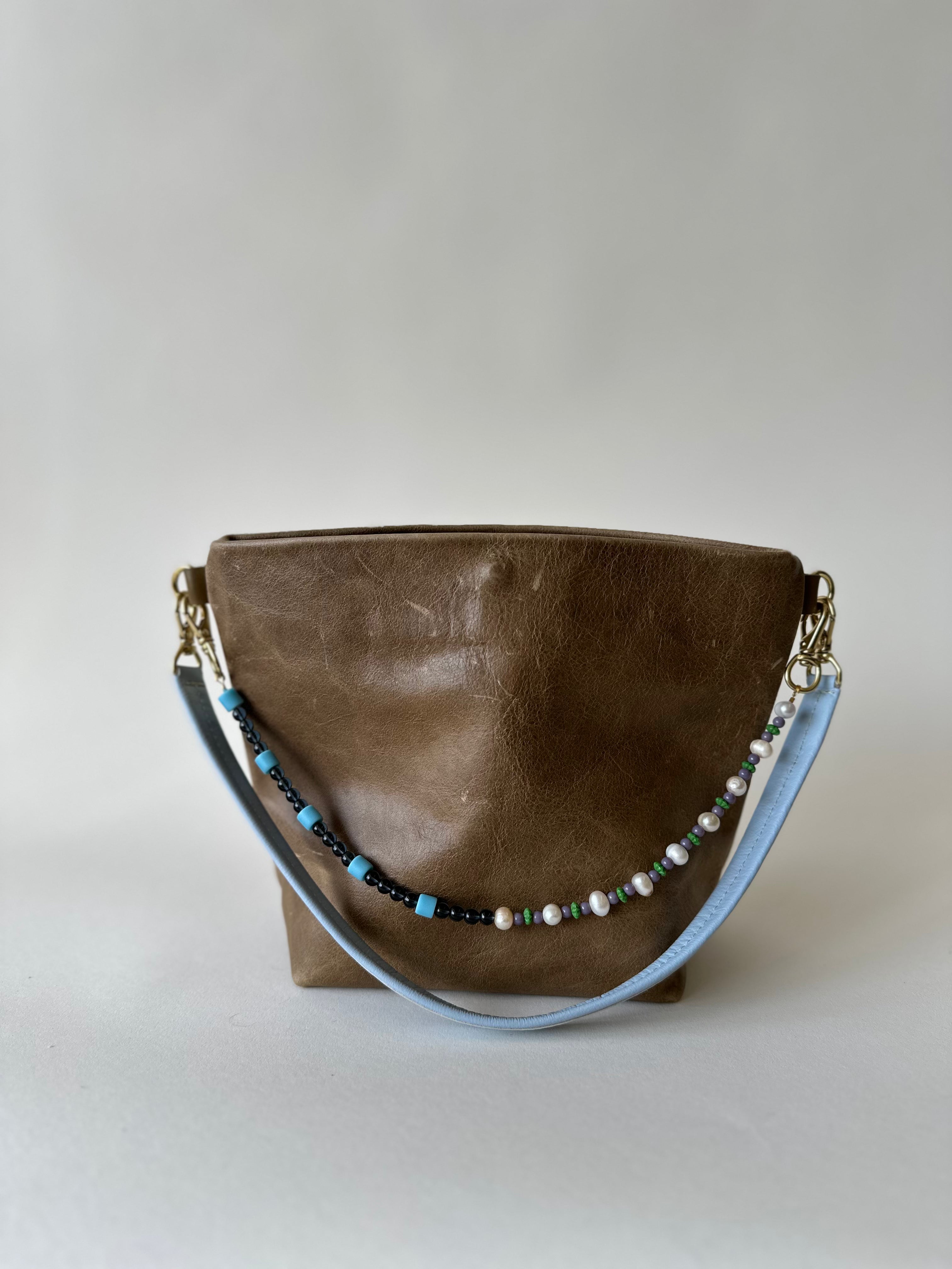 Upcycled Olive Brown Party Bucket