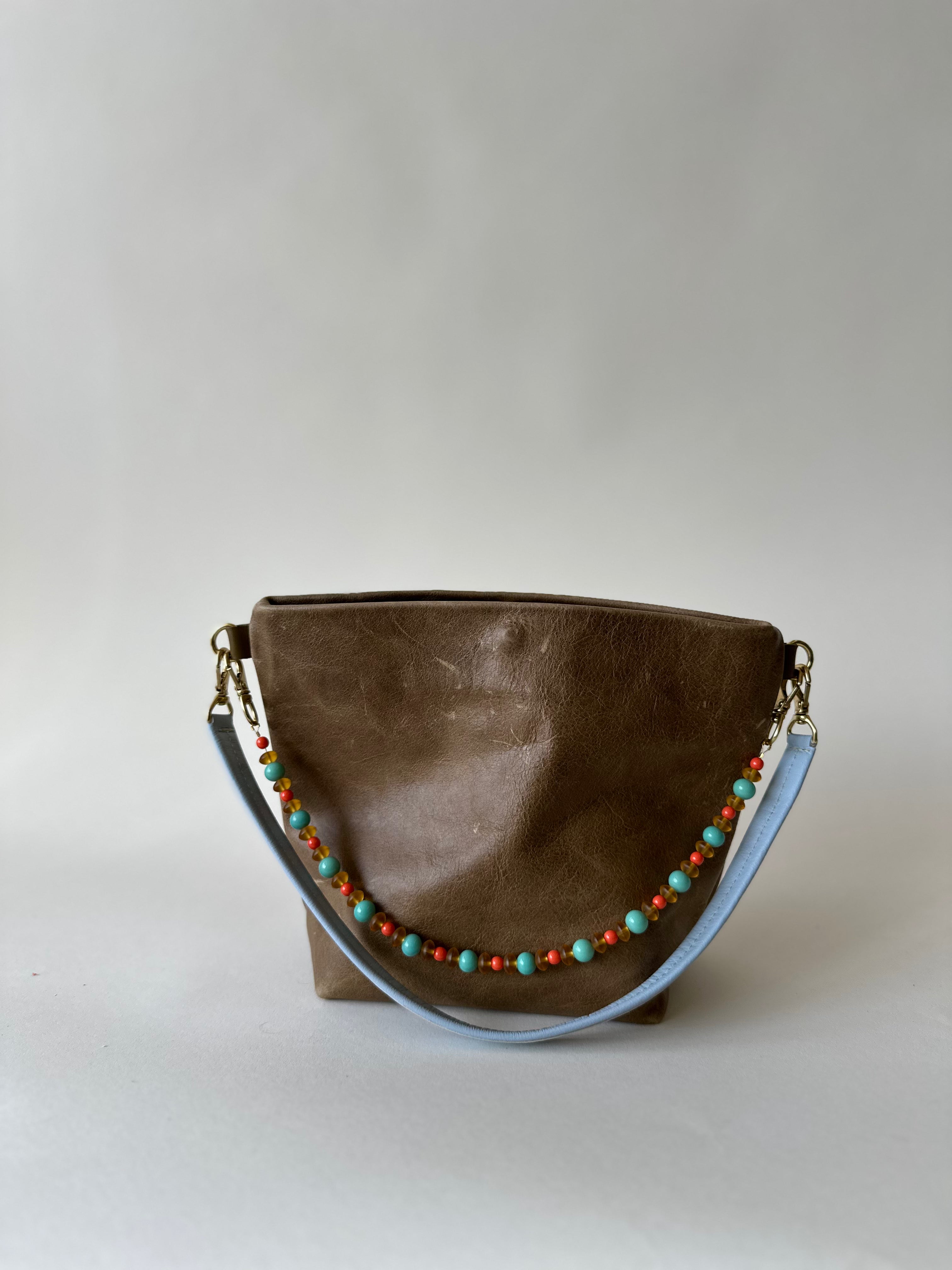 Upcycled Olive Brown Party Bucket