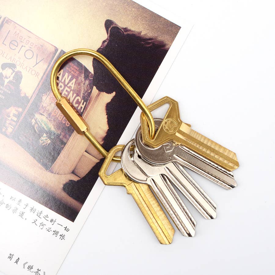 Brass Keyring With Screw Closure