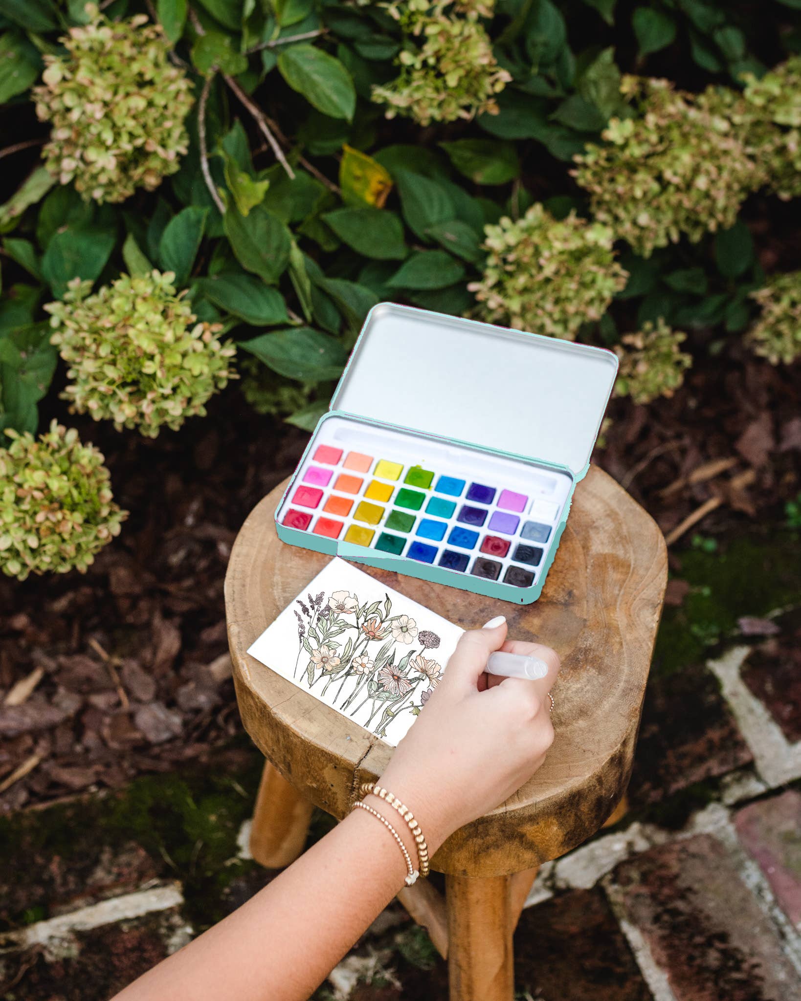 Wildflower Meadow watercolor painting kit