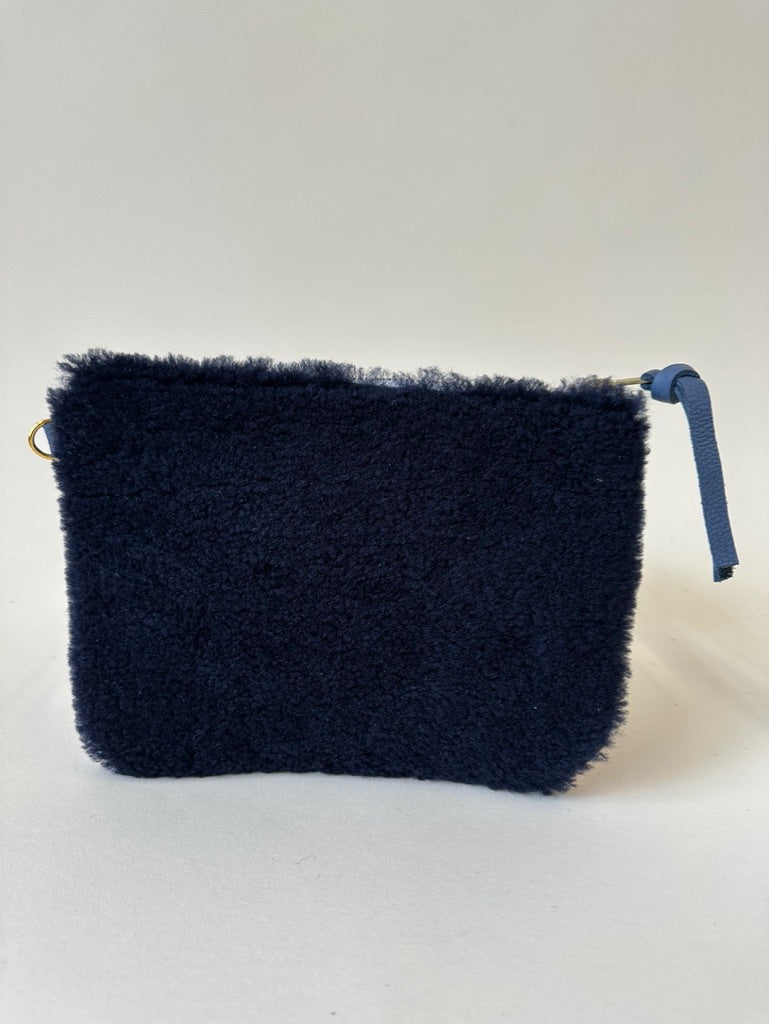 Scratch and Dent | Orchid/Navy Lambswool Crossbody (D)