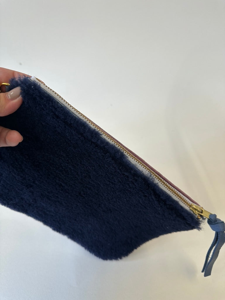 Scratch and Dent | Orchid/Navy Lambswool Crossbody (D)