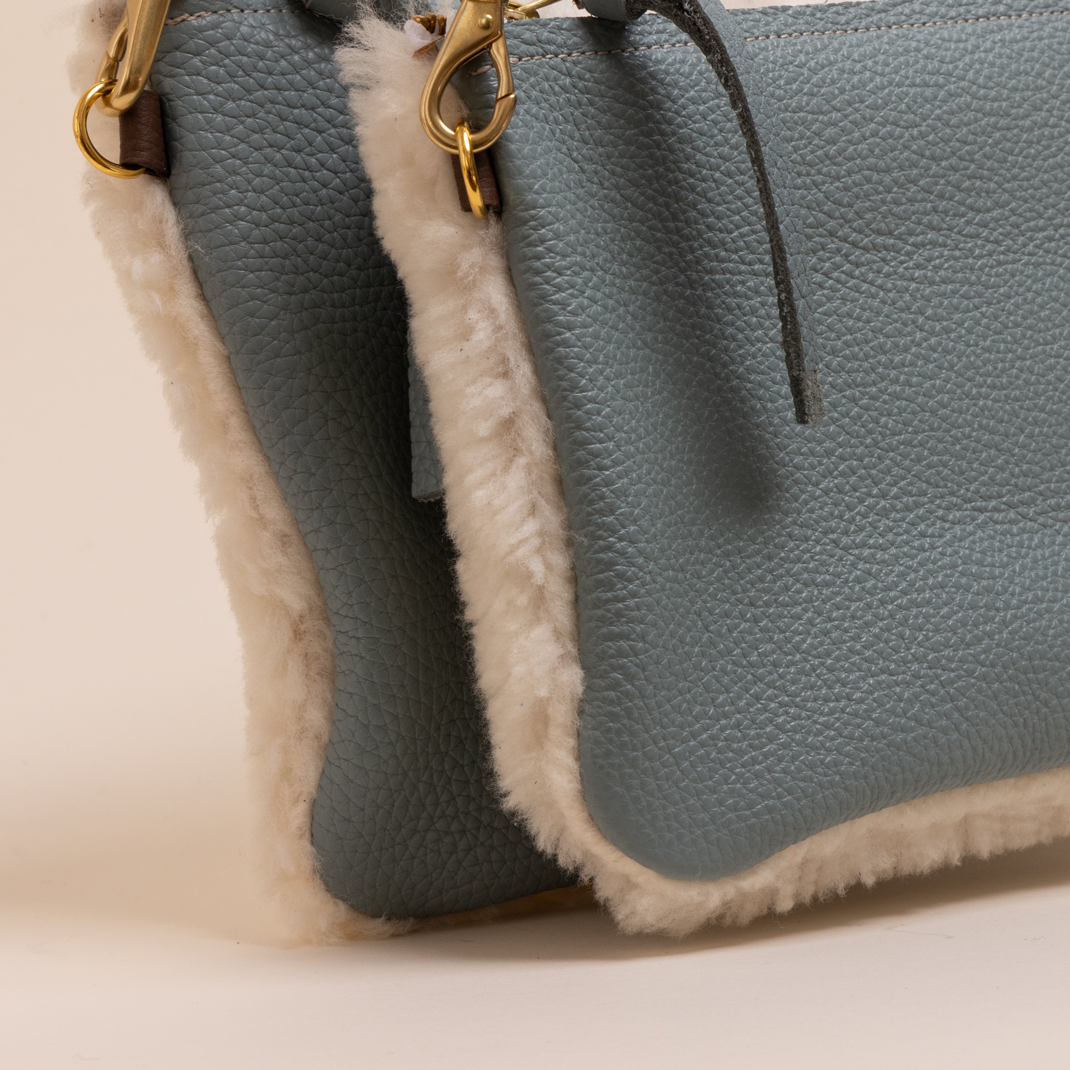 Sea Salt/Ivory Lambswool Crossbody