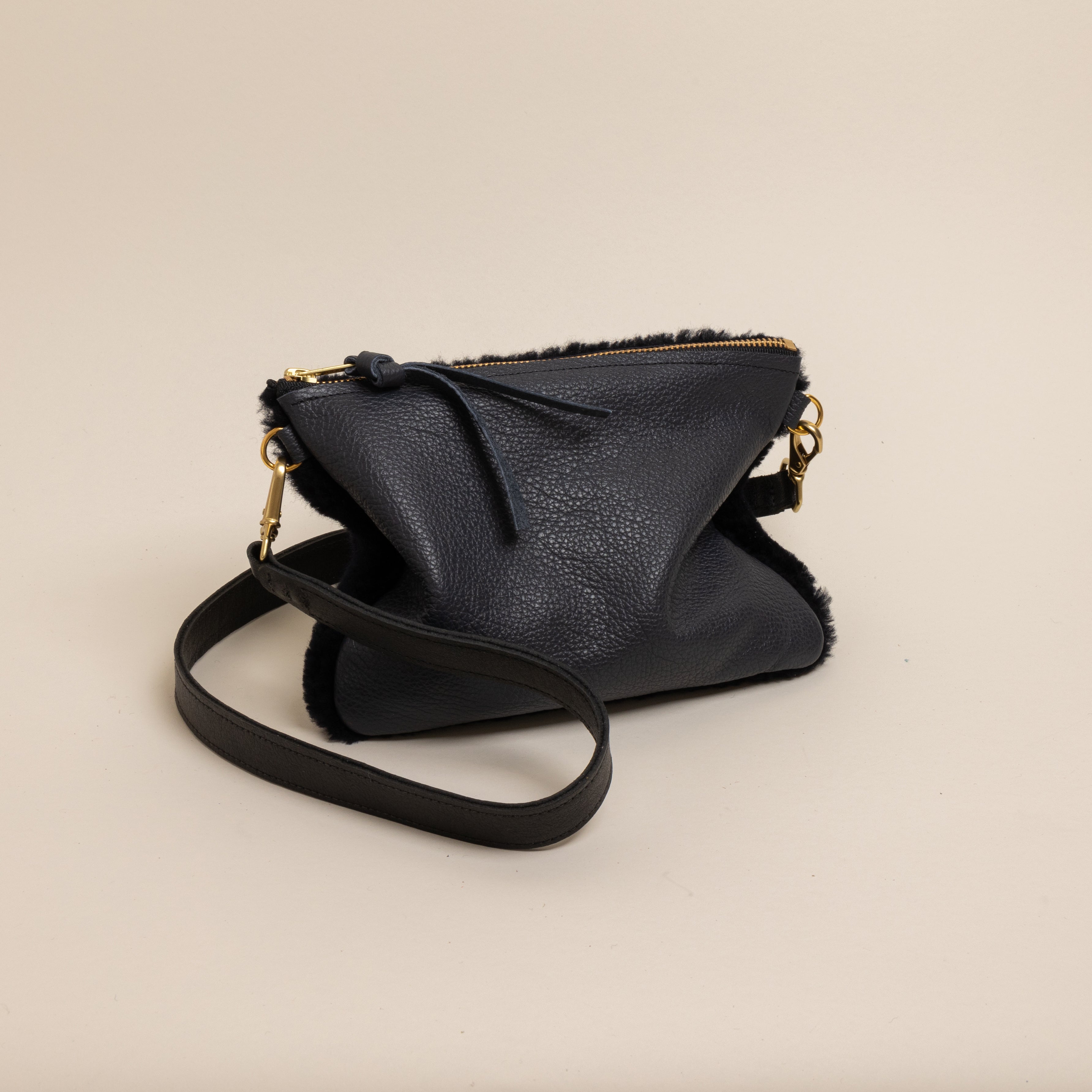 Deep Navy/Deep Navy Lambswool Crossbody