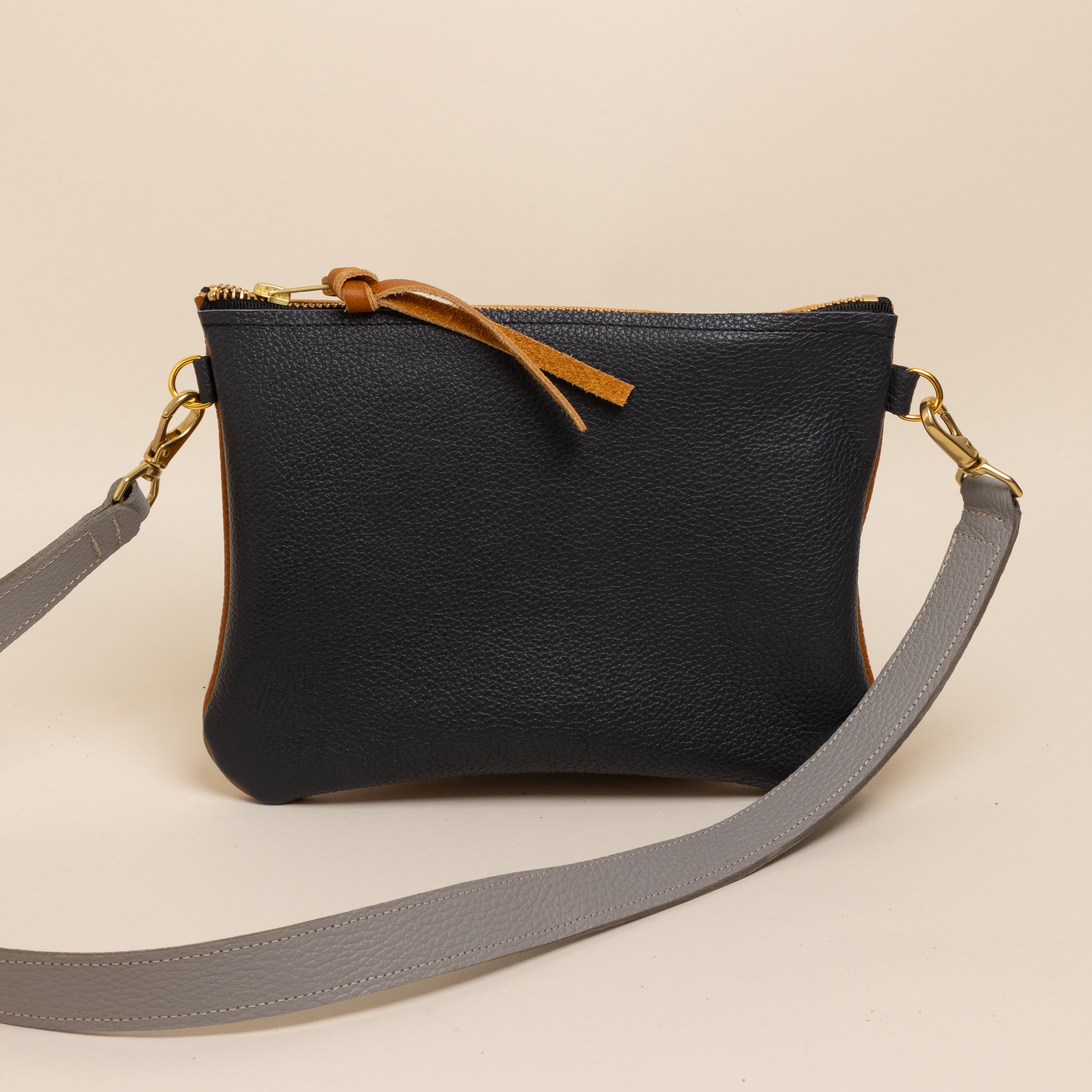 Deep Navy/Upcycled Cumin Crossbody