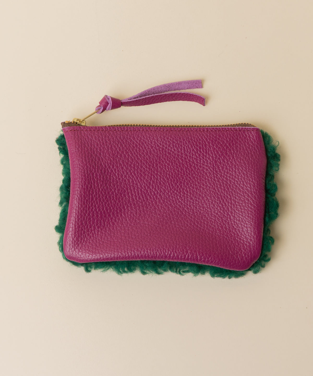 Magenta/Emerald Lambswool Essential Pouch