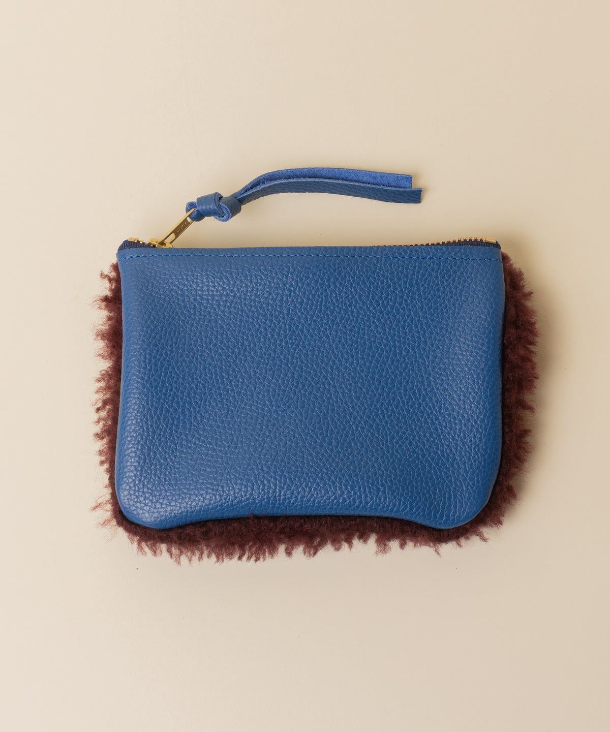Cobalt/Maroon Lambswool Essential Pouch