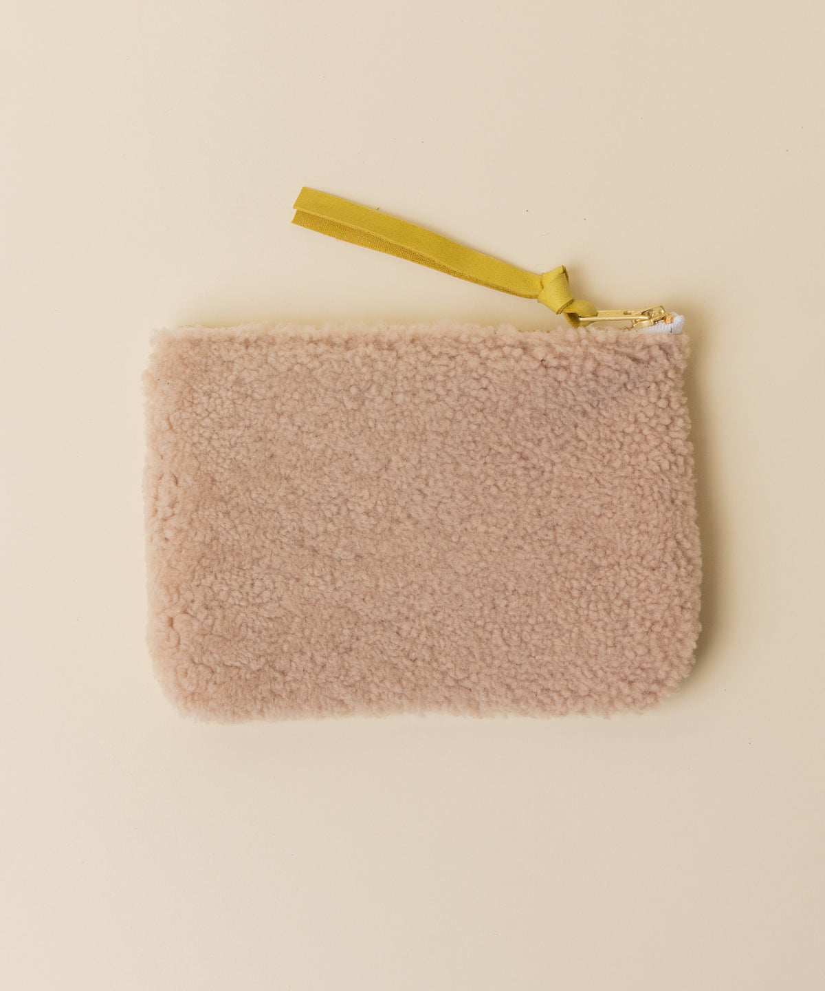 Chartreuse/Dusty Pink Lambswool Essential Pouch