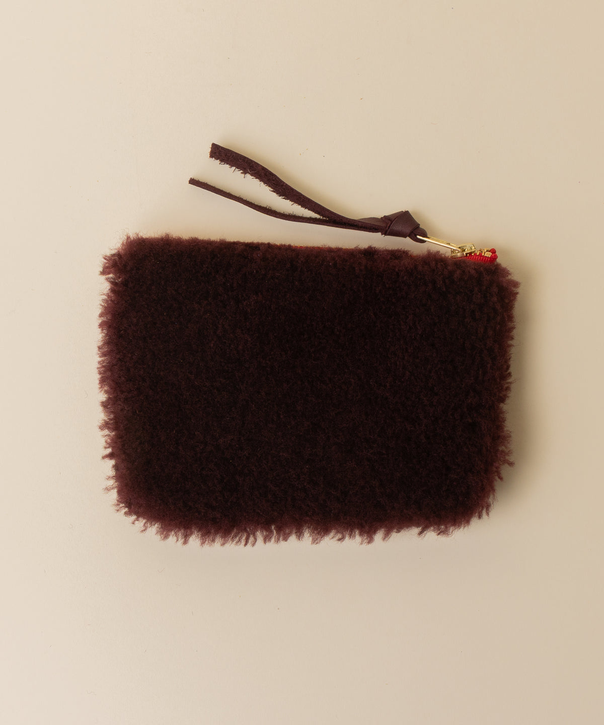 Maroon/Maroon Lambswool Essential Pouch