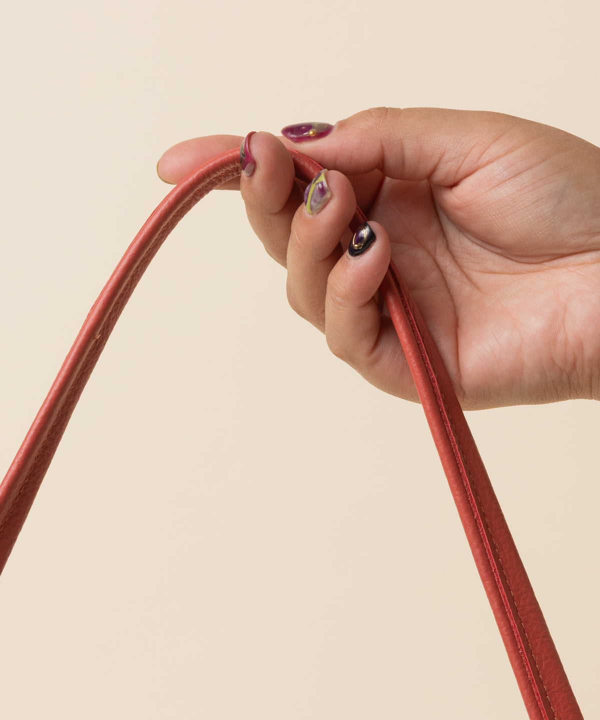 Cranberry/Saffron Shearling Crossbody
