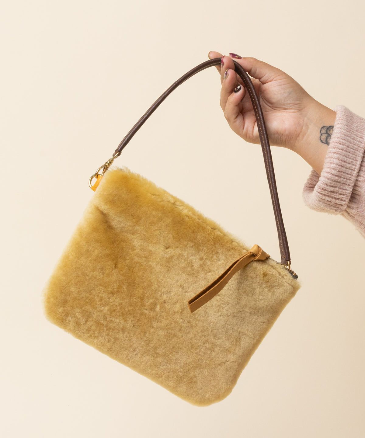 Honeypot/Citrine Shearling Crossbody