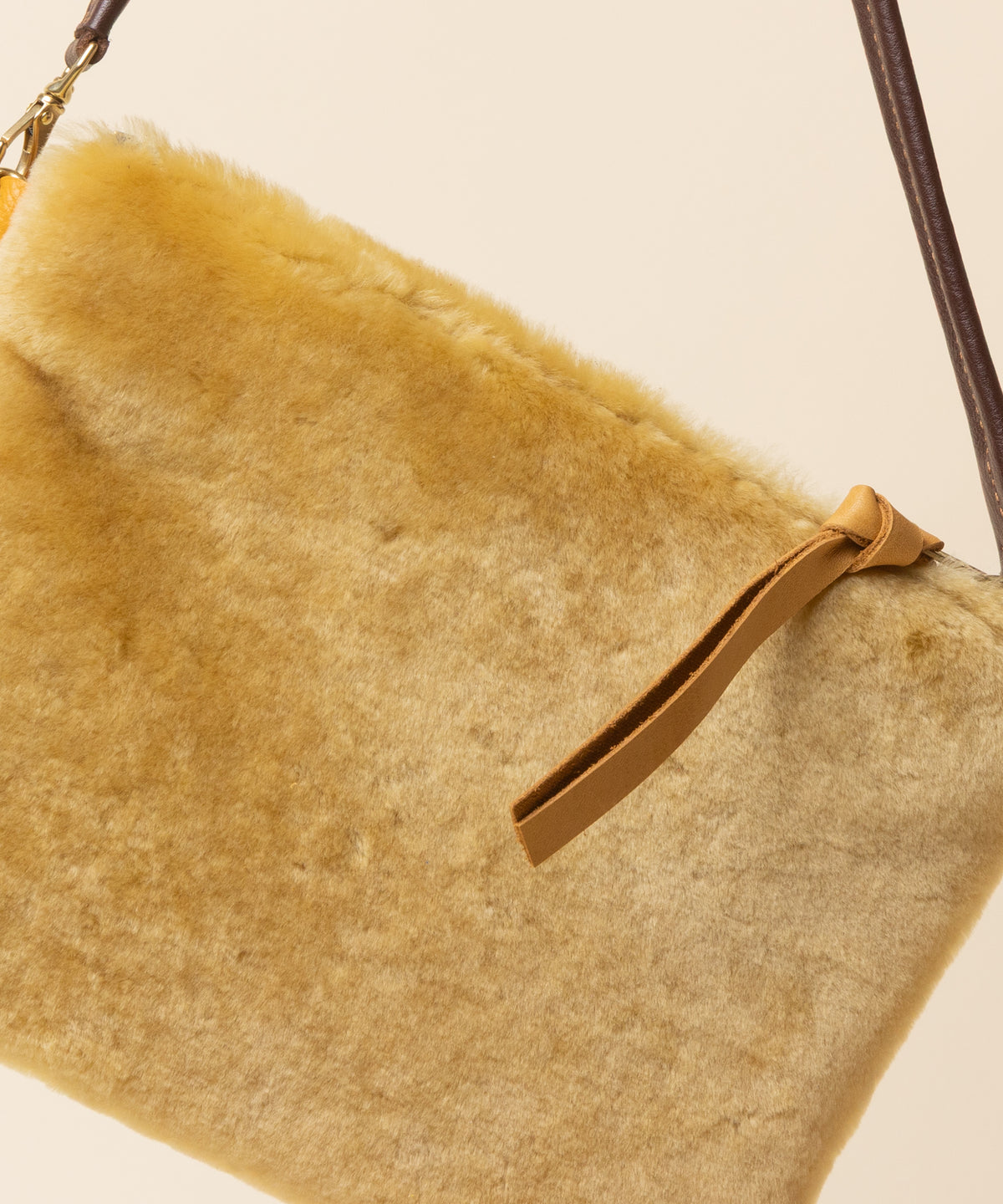 Honeypot/Citrine Shearling Crossbody