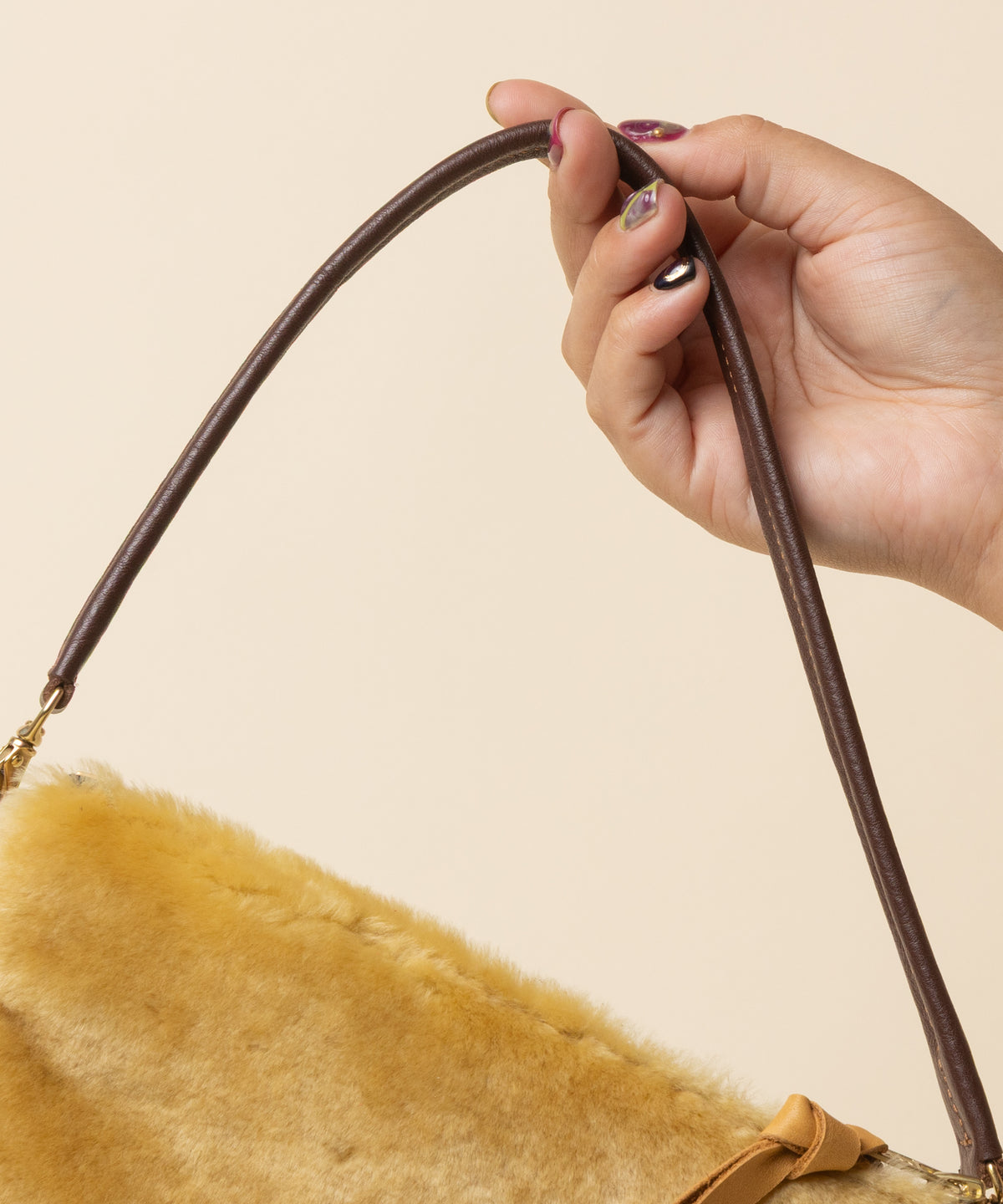 Honeypot/Citrine Shearling Crossbody