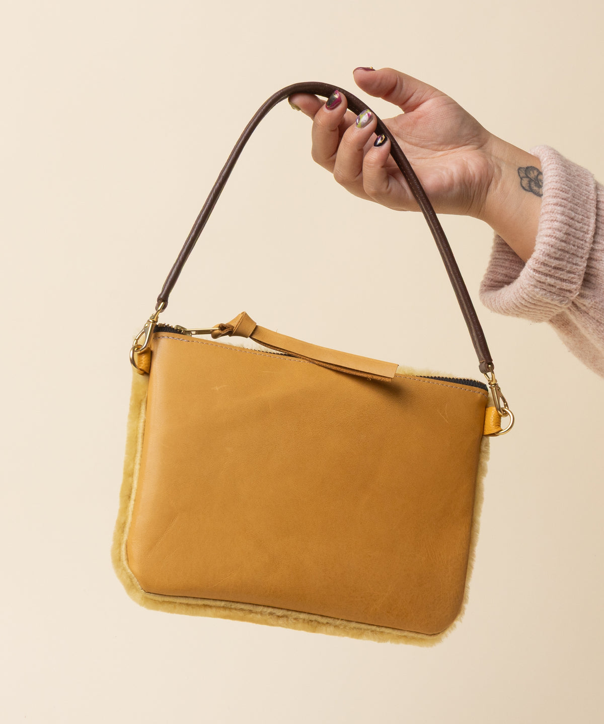 Honeypot/Citrine Shearling Crossbody