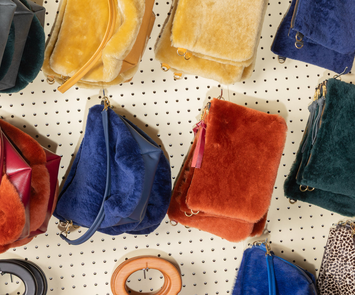 Honeypot/Citrine Shearling Crossbody