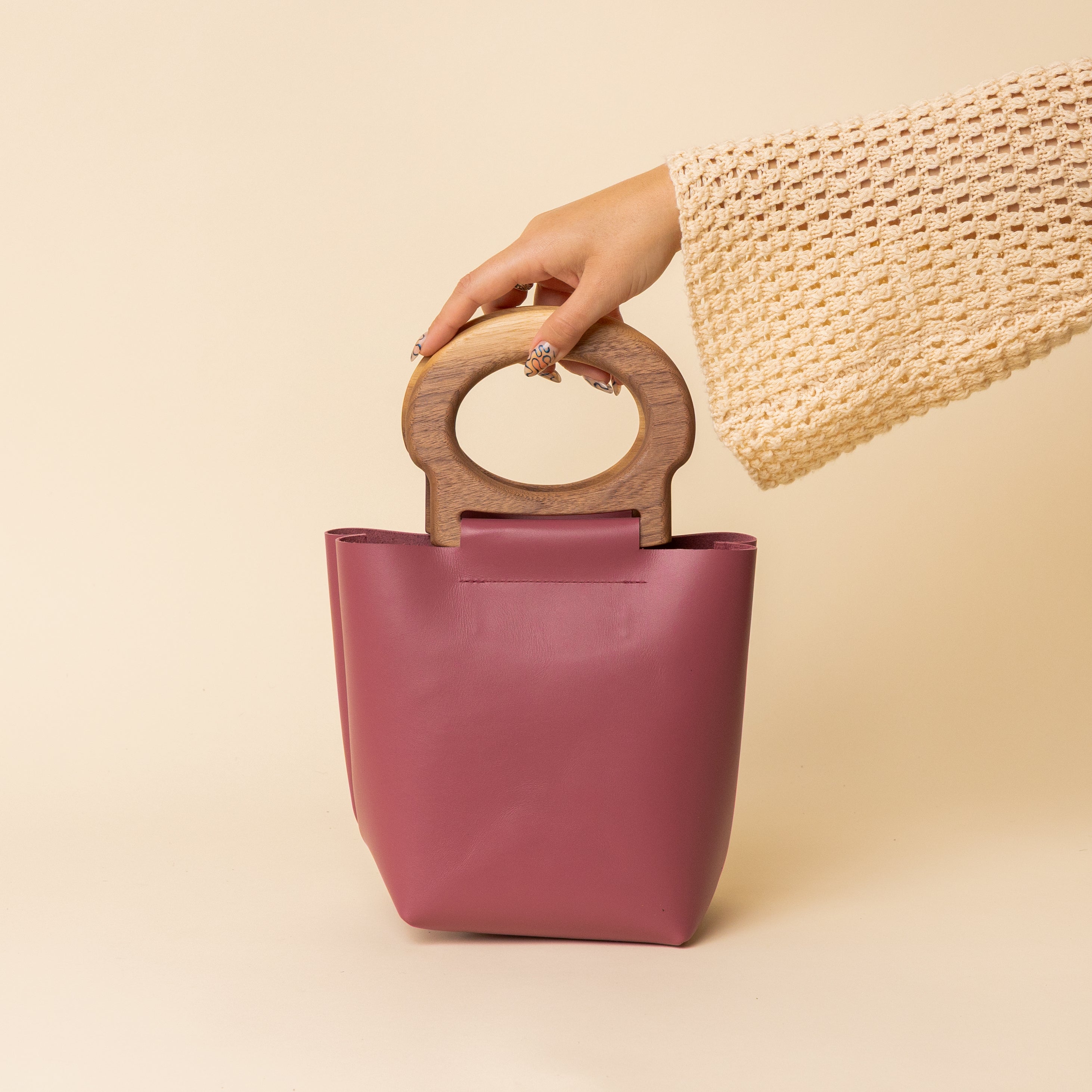 Radicchio/Walnut Mini Picnic Tote