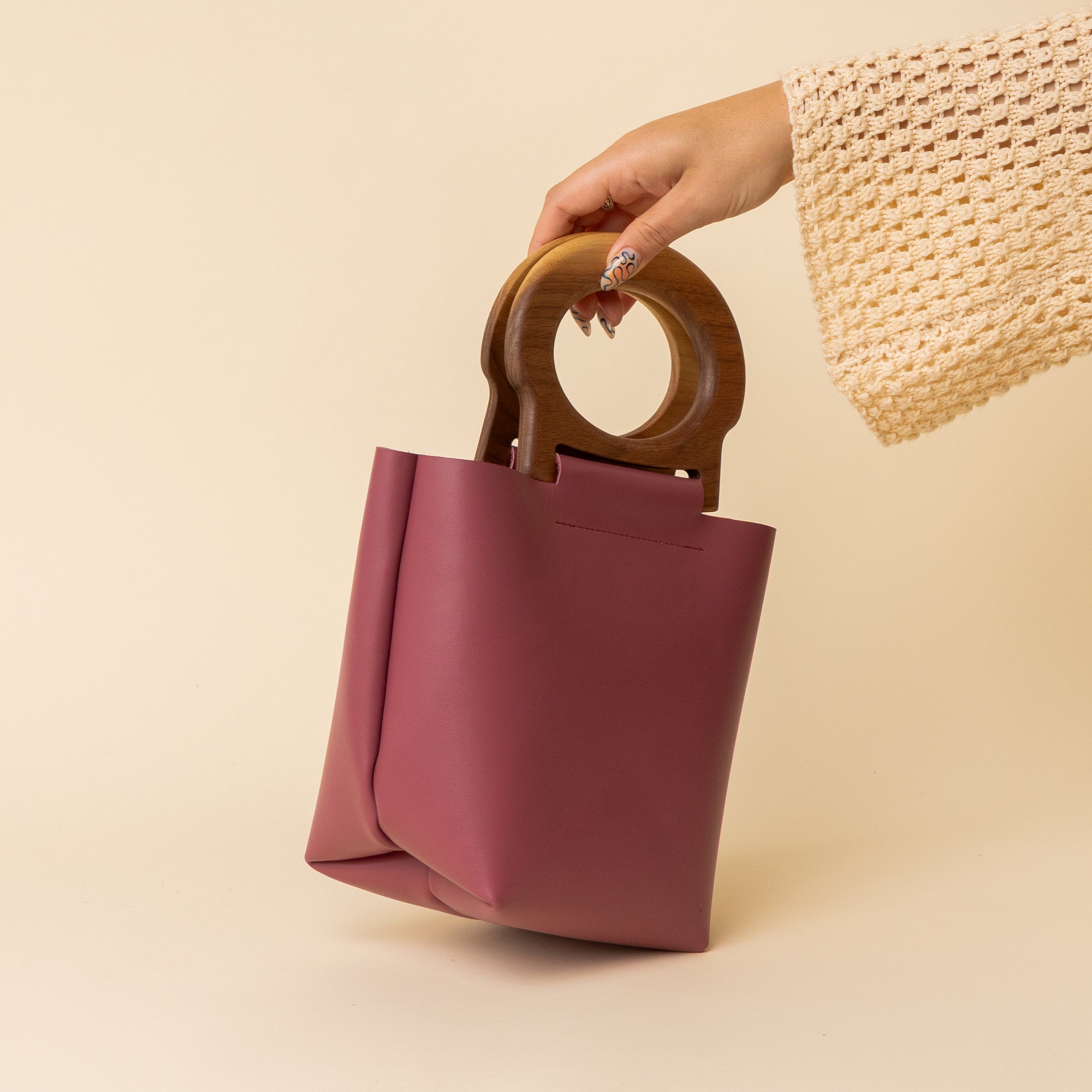 Radicchio/Walnut Mini Picnic Tote