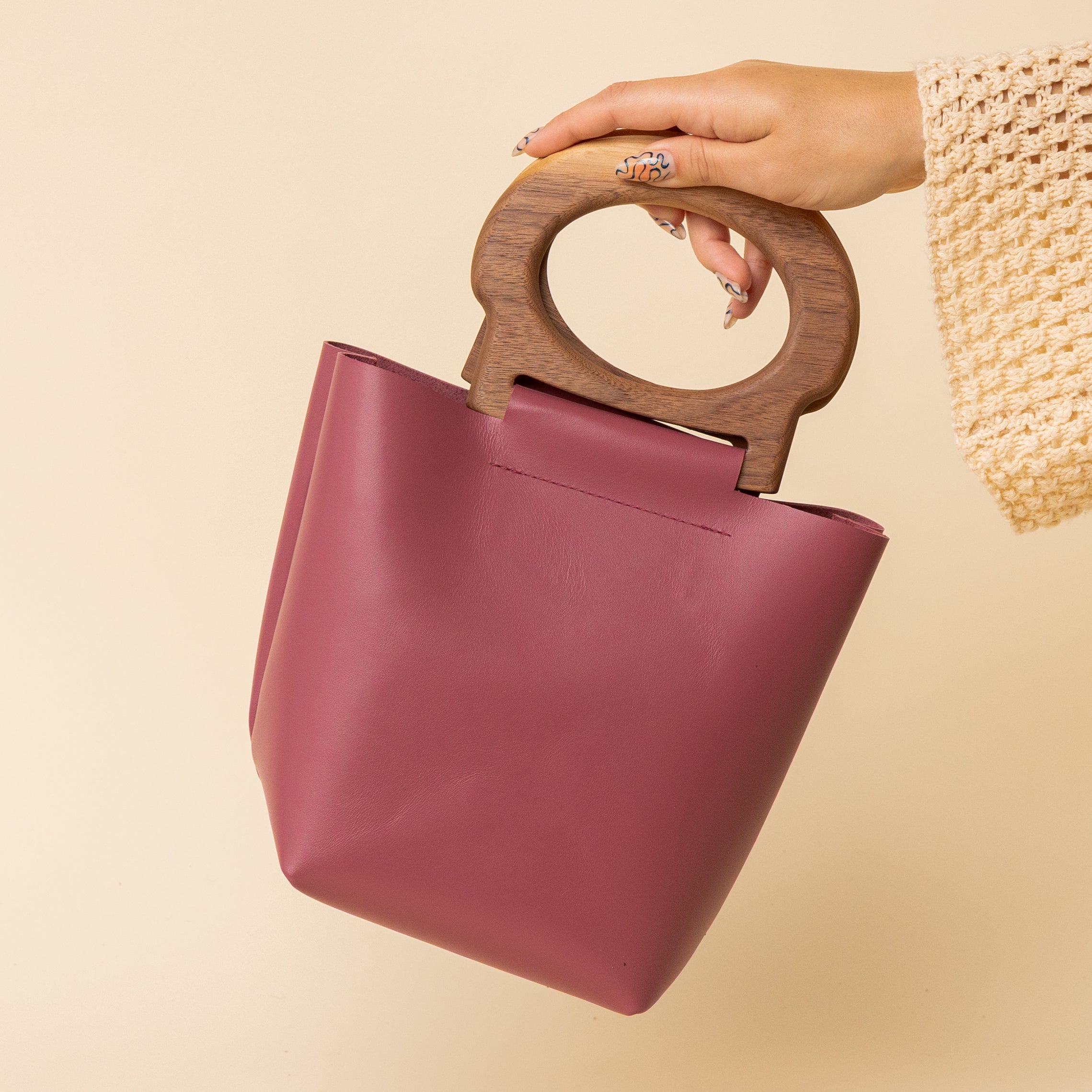 Radicchio/Walnut Mini Picnic Tote