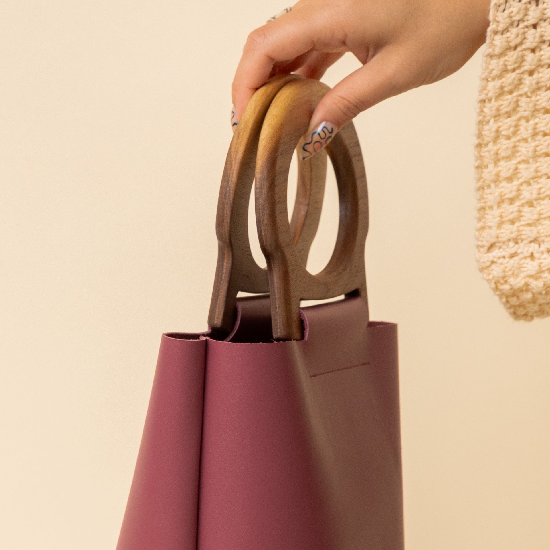 Radicchio/Walnut Mini Picnic Tote