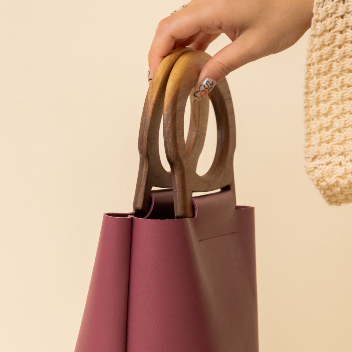 Radicchio/Walnut Mini Picnic Tote