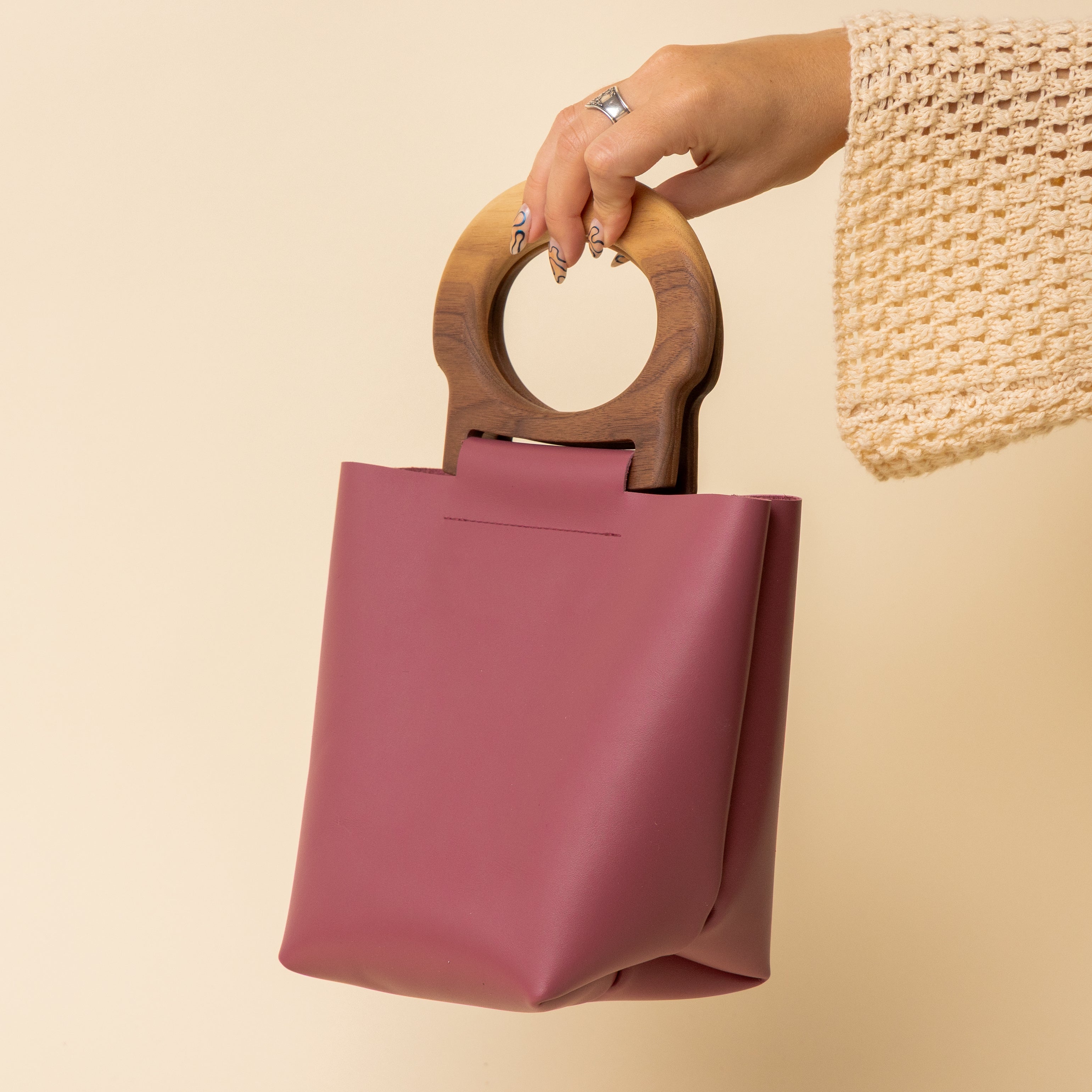 Radicchio/Walnut Mini Picnic Tote