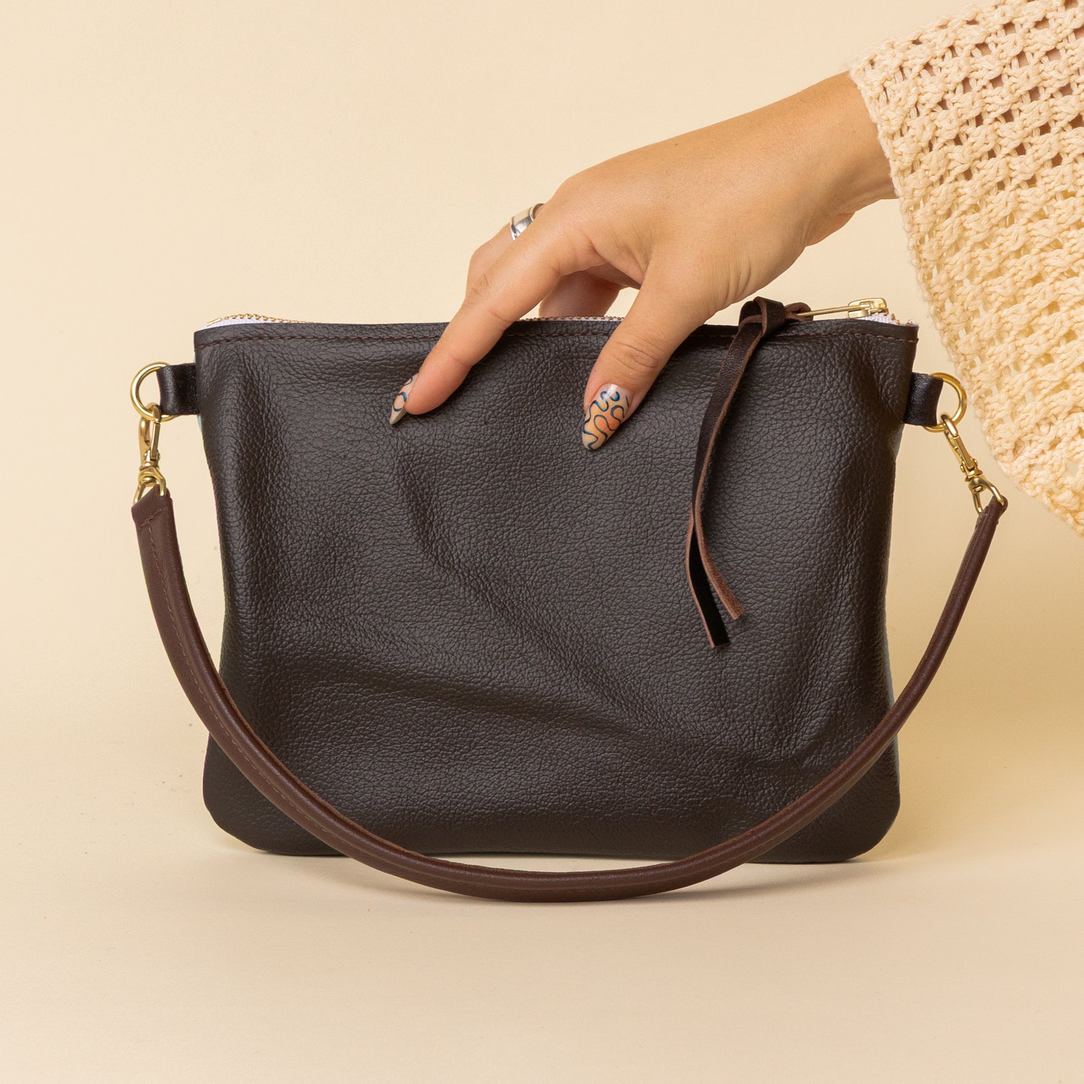 Mystic Blue/Upcycled Raisin Crossbody