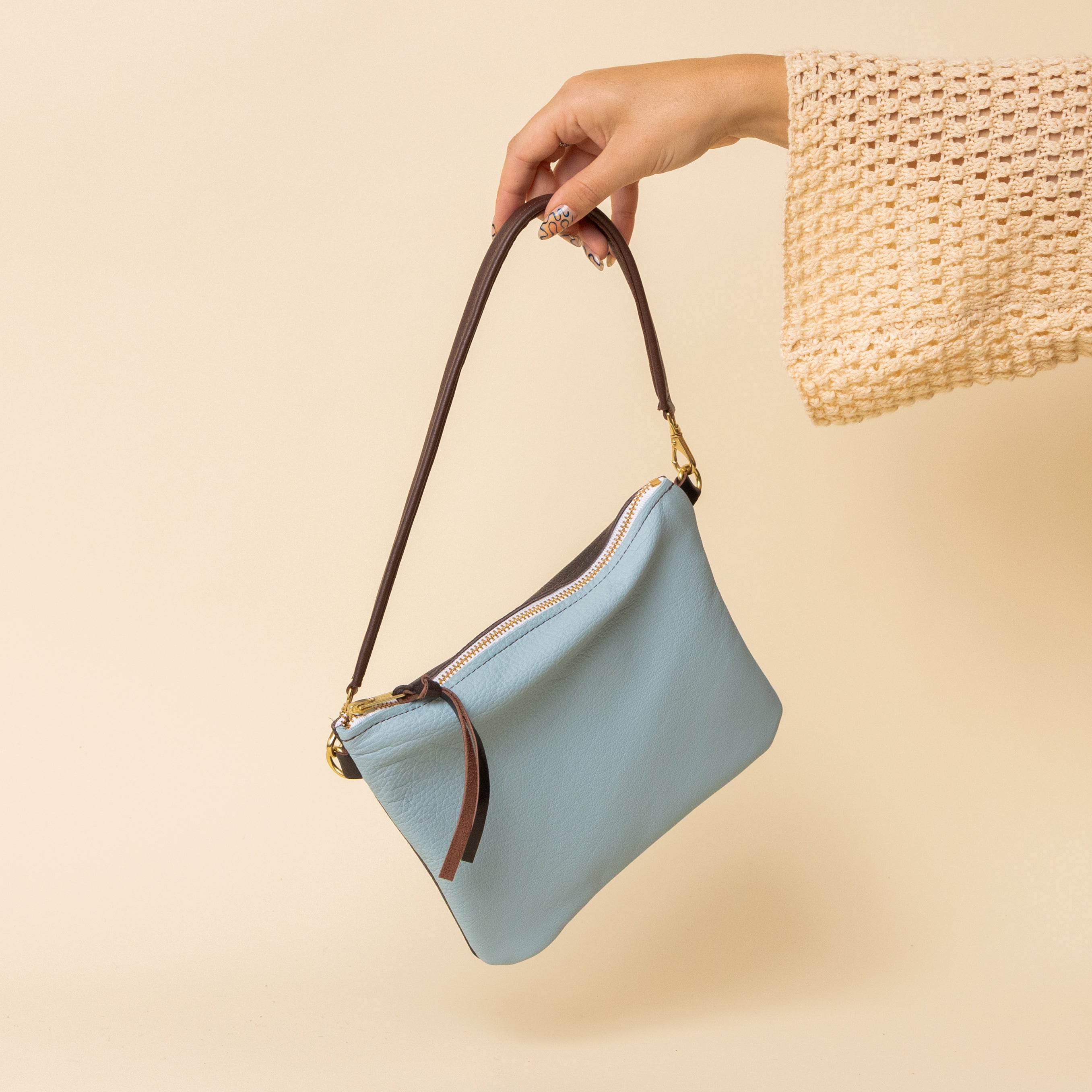 Mystic Blue/Upcycled Raisin Crossbody