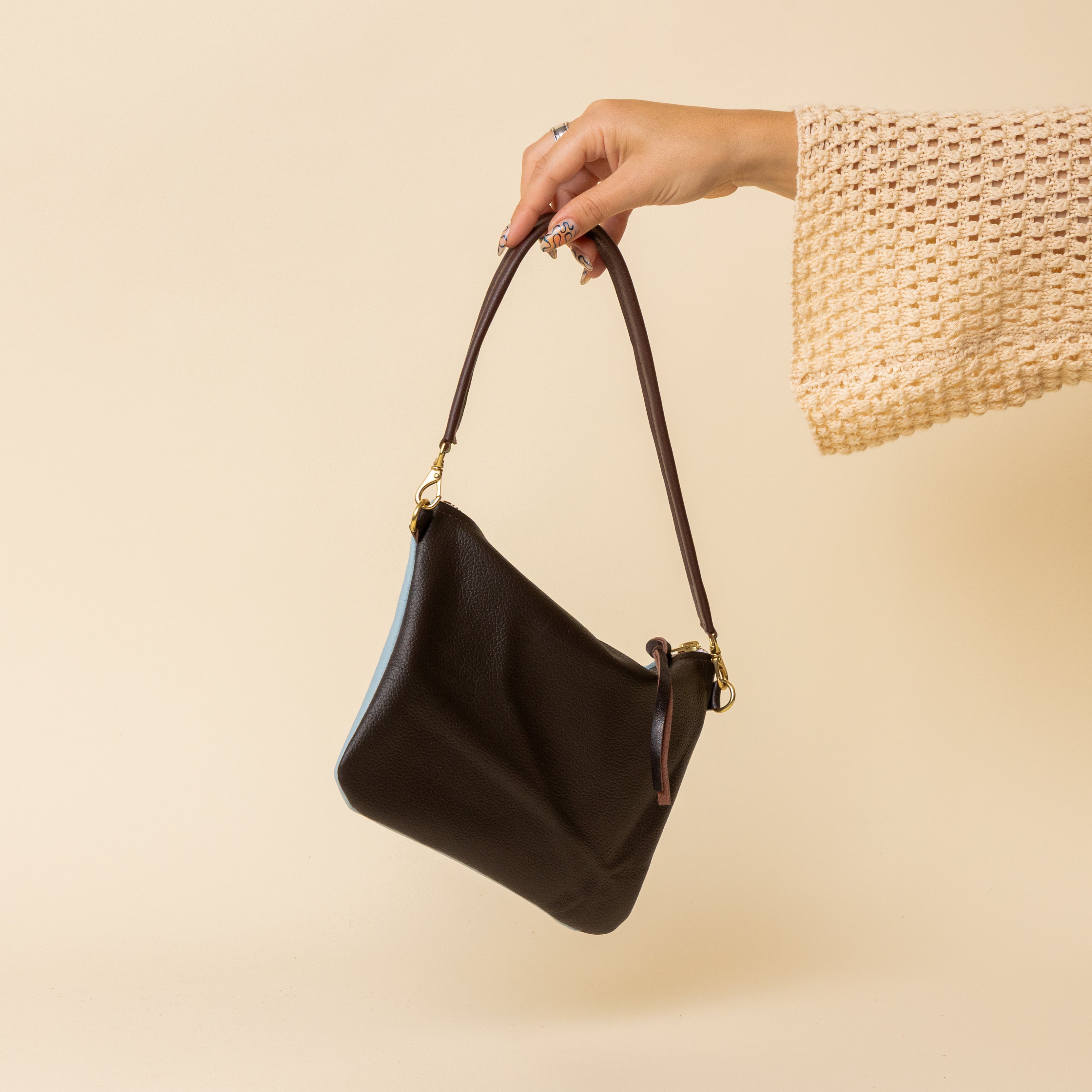 Mystic Blue/Upcycled Raisin Crossbody