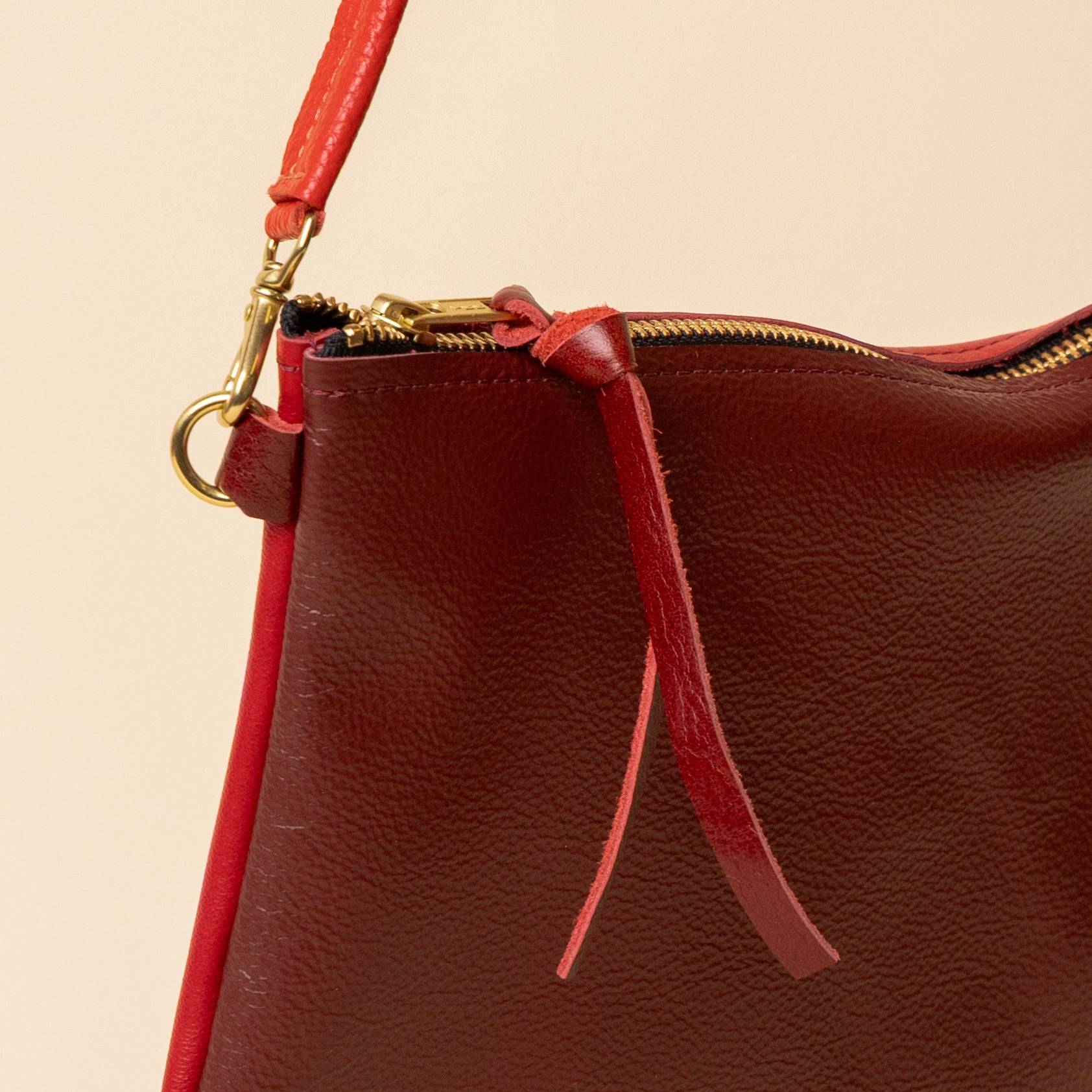 Red/Upcycled Merlot Crossbody